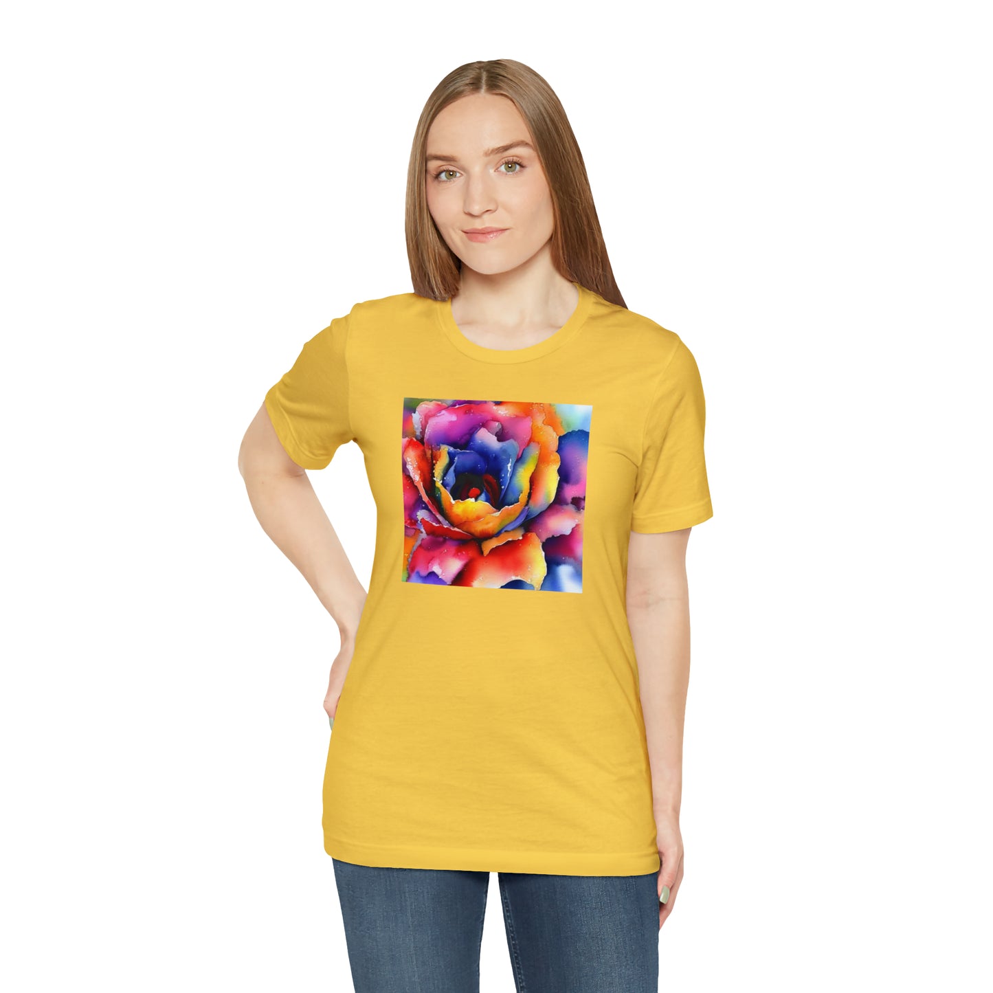 Open Watercolor Flower Tee