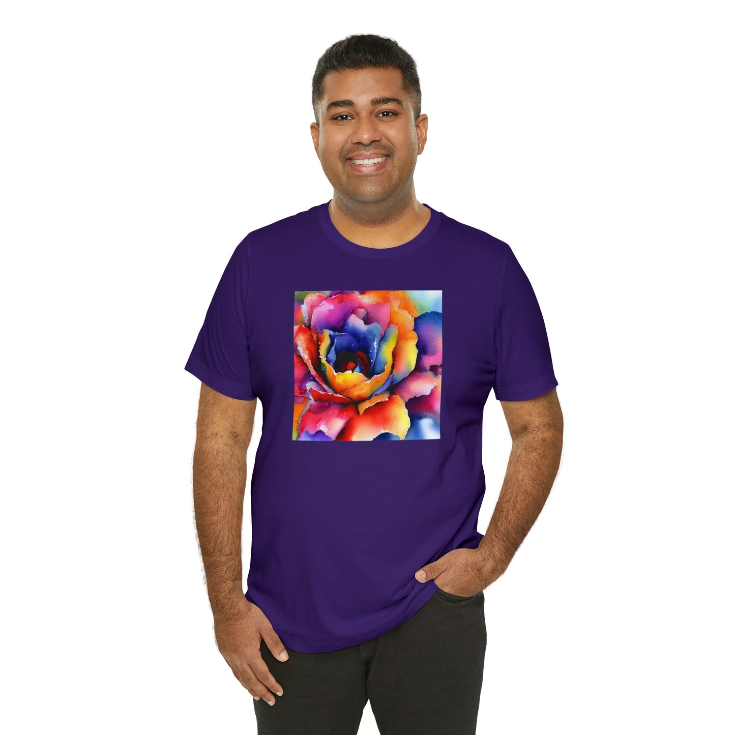 Open Watercolor Flower Tee