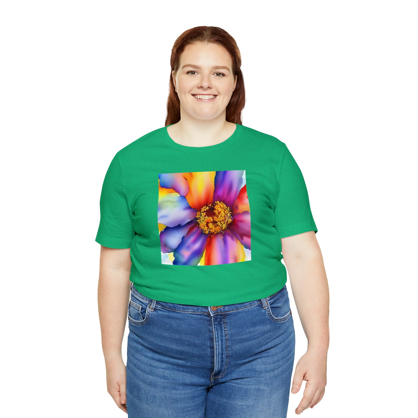 Colorful Open Flower Tee