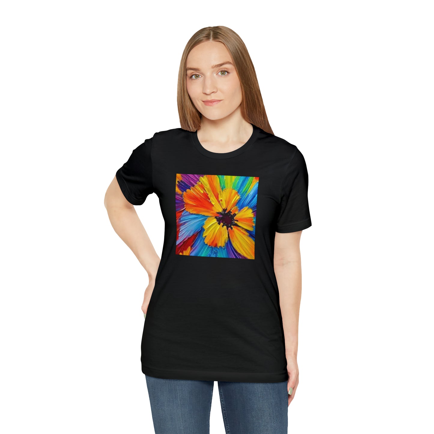 Oil Painted Flower Tee