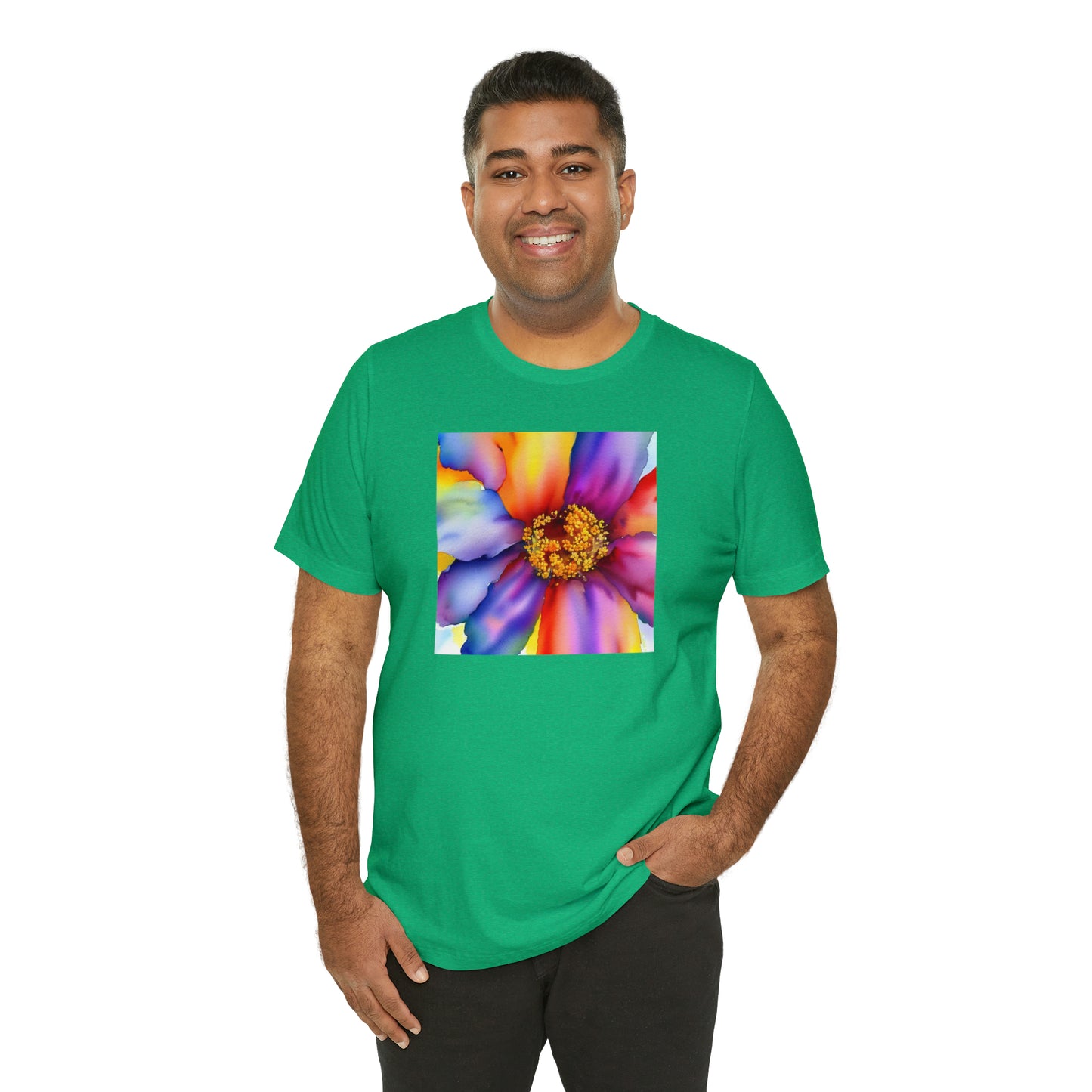 Colorful Open Flower Tee