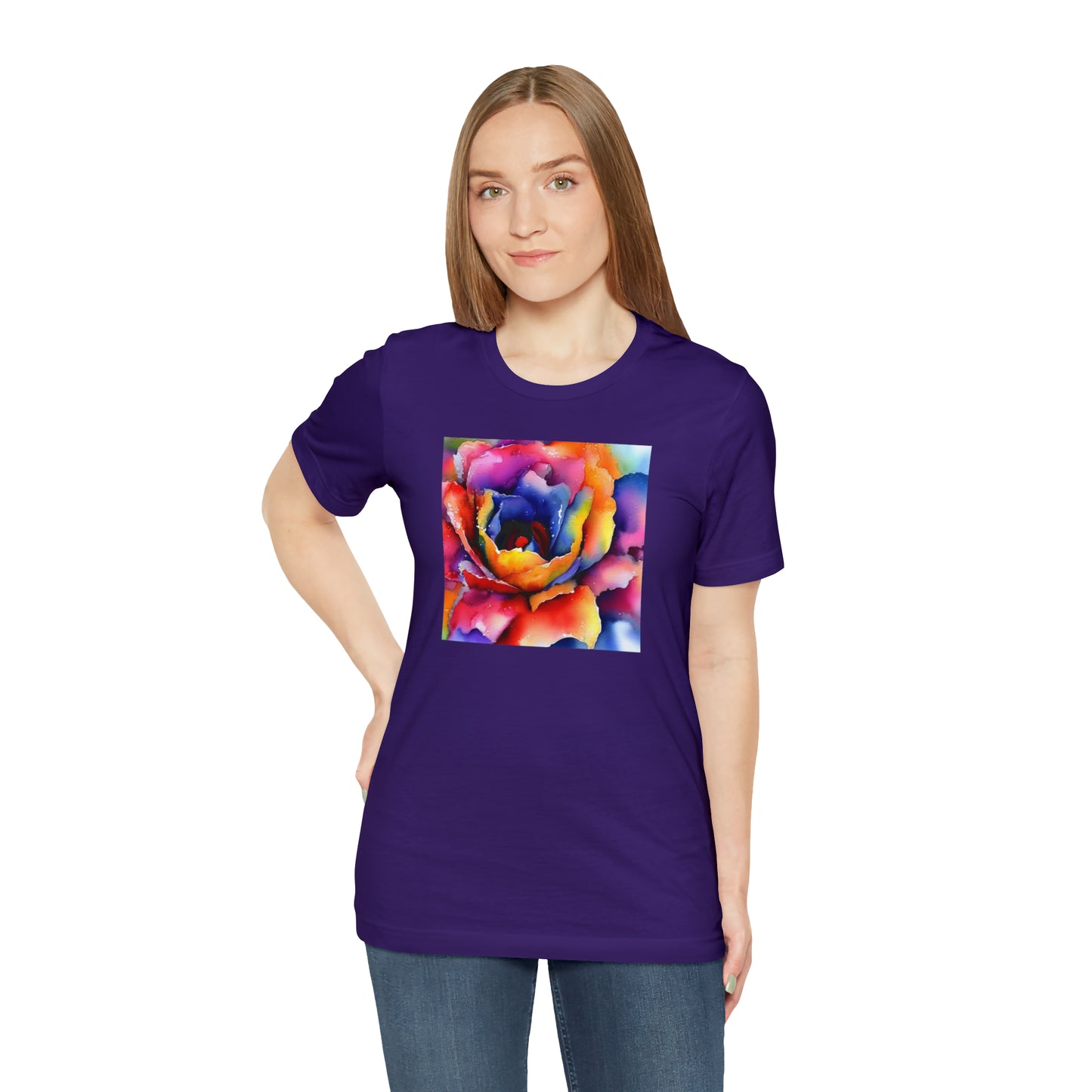 Open Watercolor Flower Tee