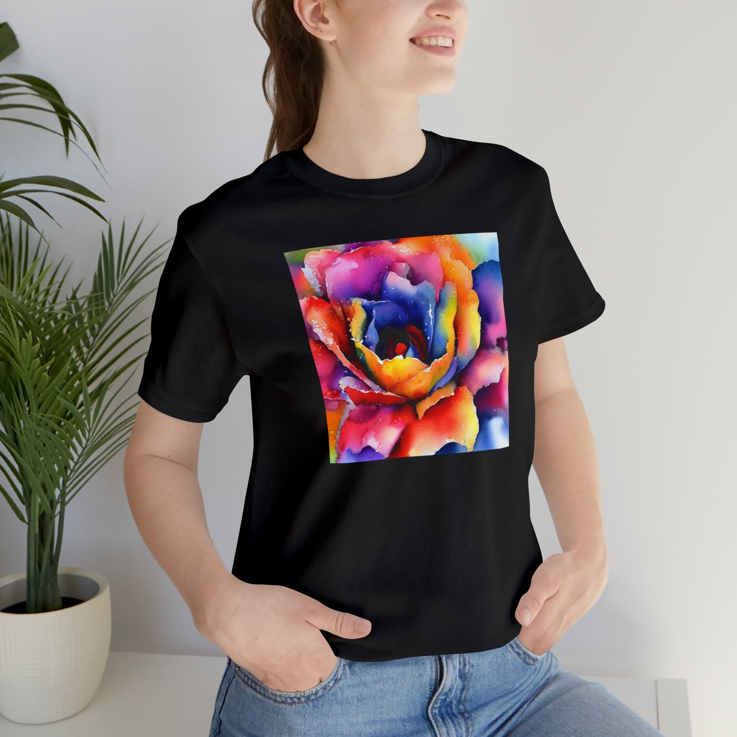 Open Watercolor Flower Tee