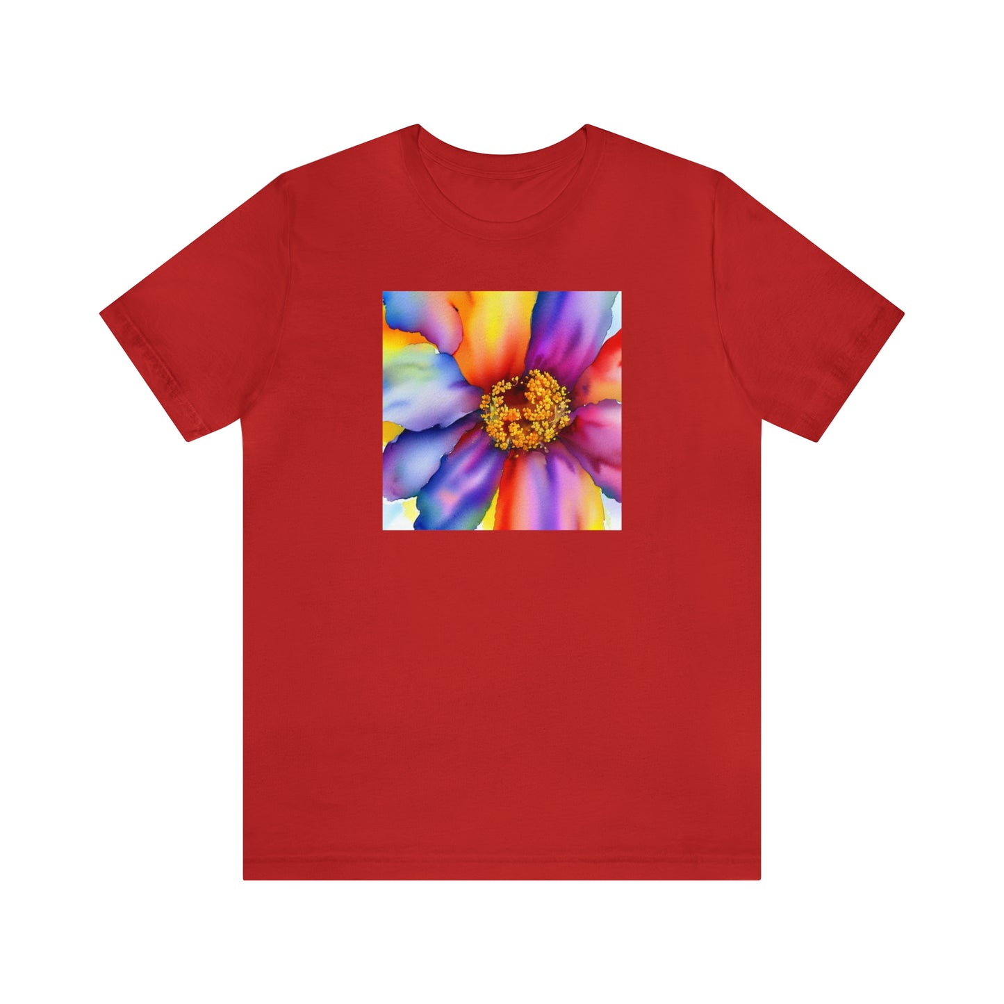 Colorful Open Flower Tee