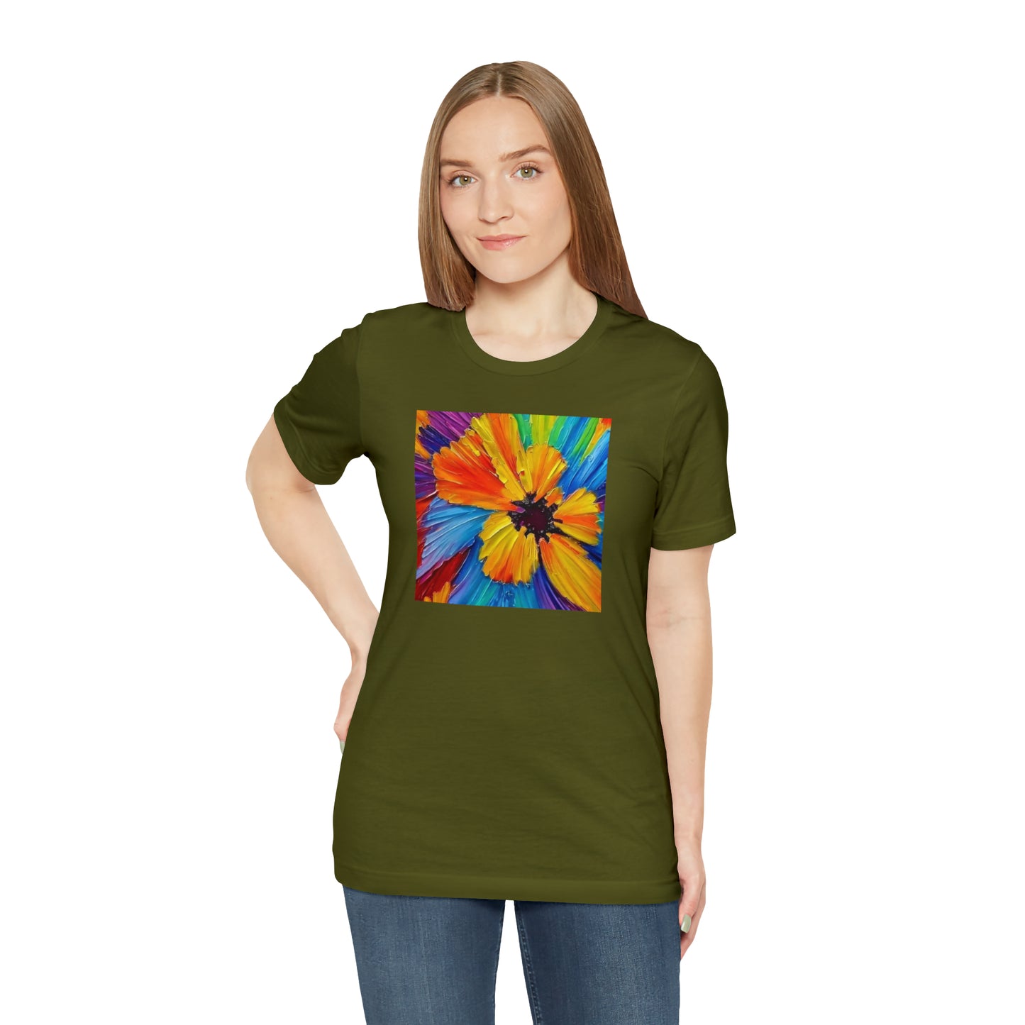 Oil Painted Flower Tee