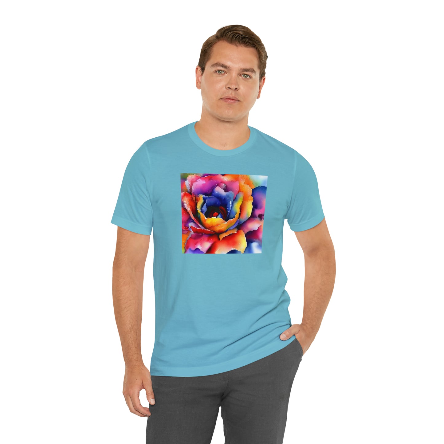 Open Watercolor Flower Tee