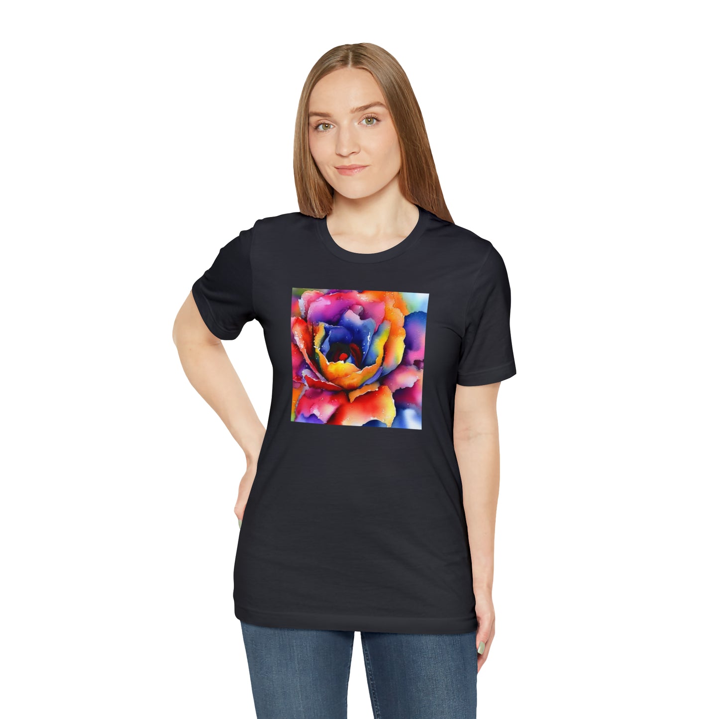 Open Watercolor Flower Tee