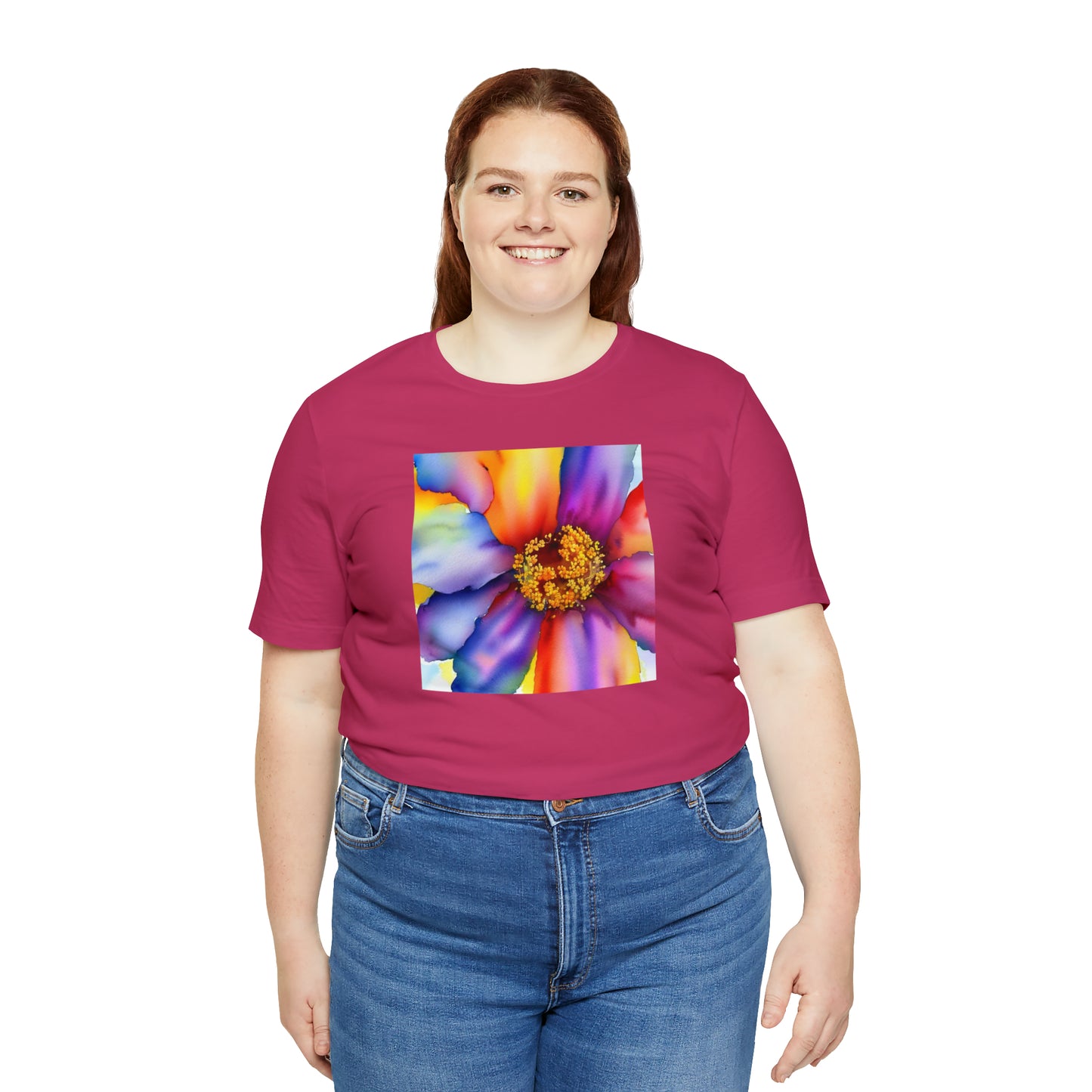 Colorful Open Flower Tee