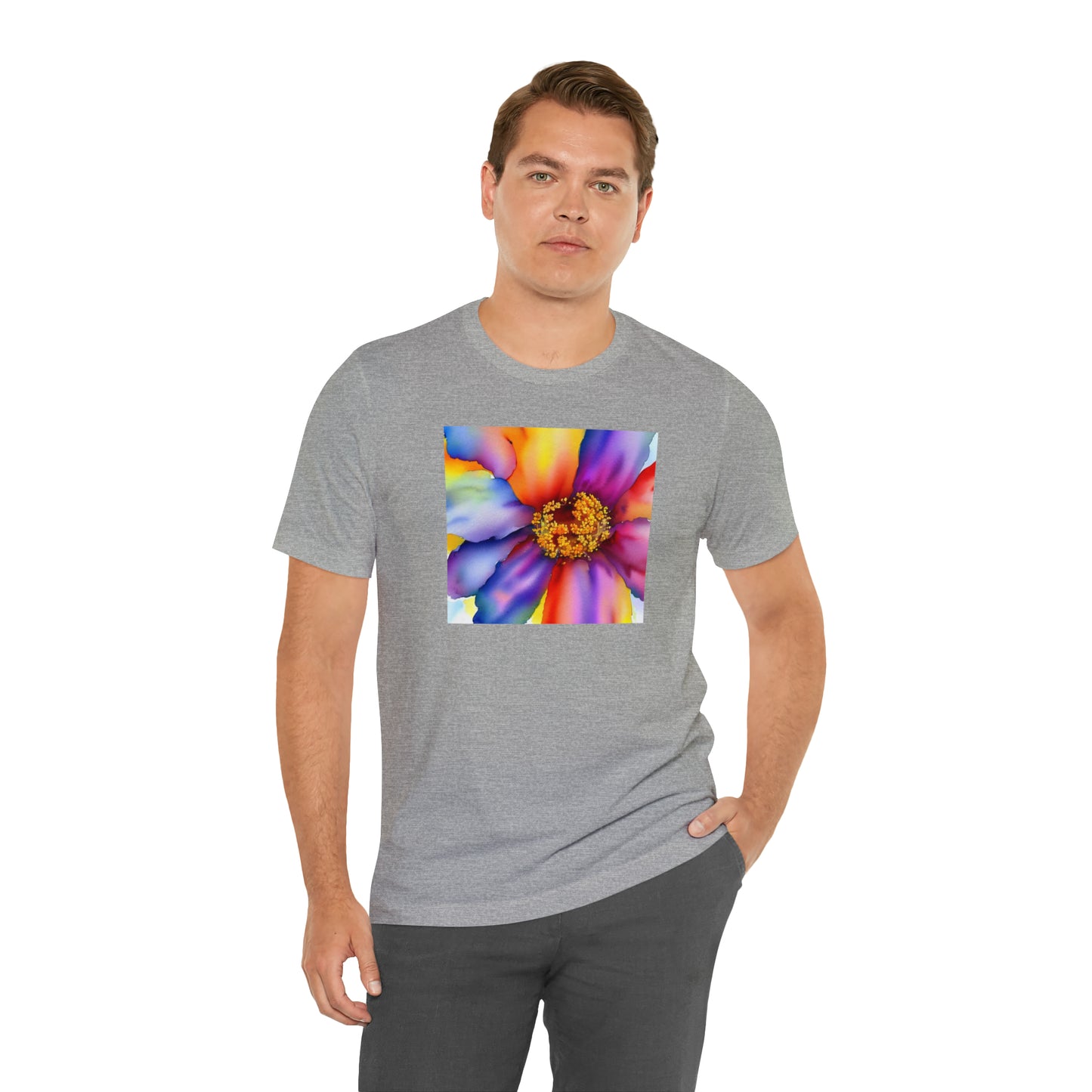 Colorful Open Flower Tee