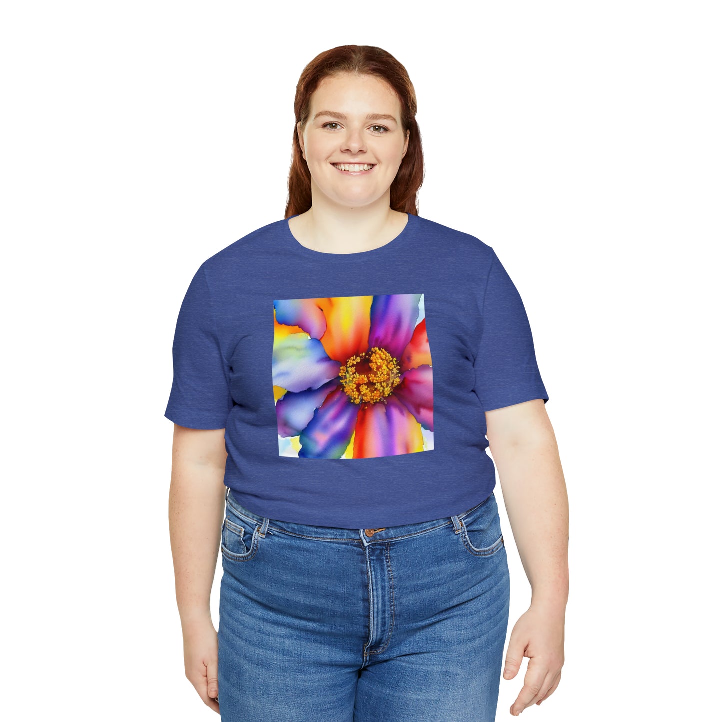 Colorful Open Flower Tee