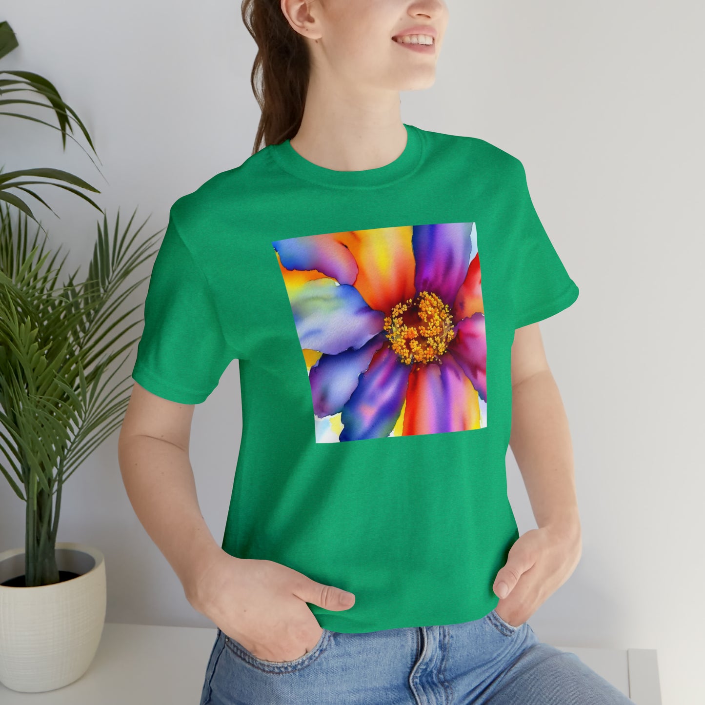 Colorful Open Flower Tee