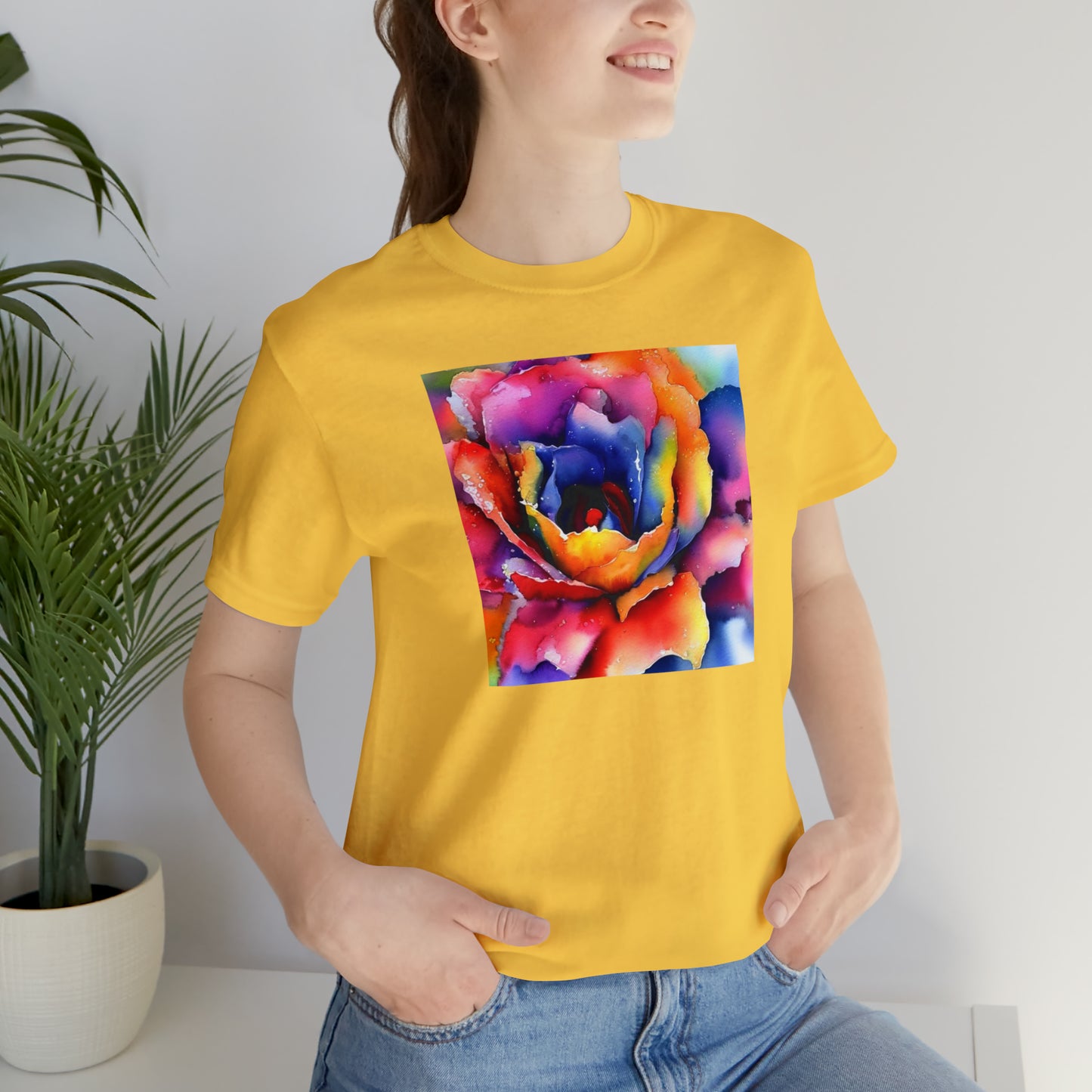 Open Watercolor Flower Tee