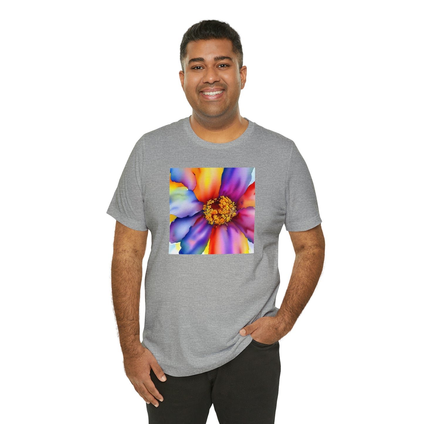 Colorful Open Flower Tee
