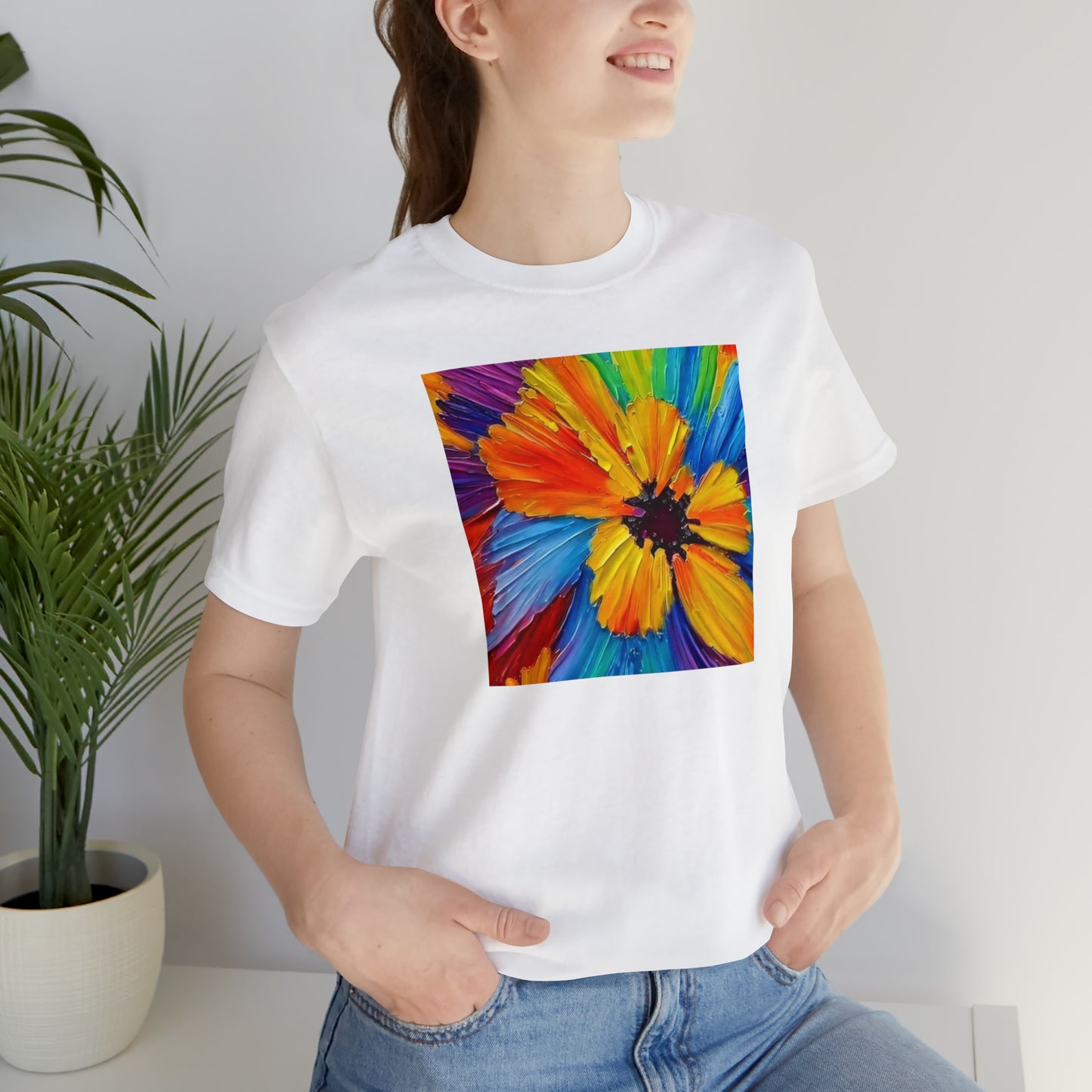 Oil Painted Flower Tee