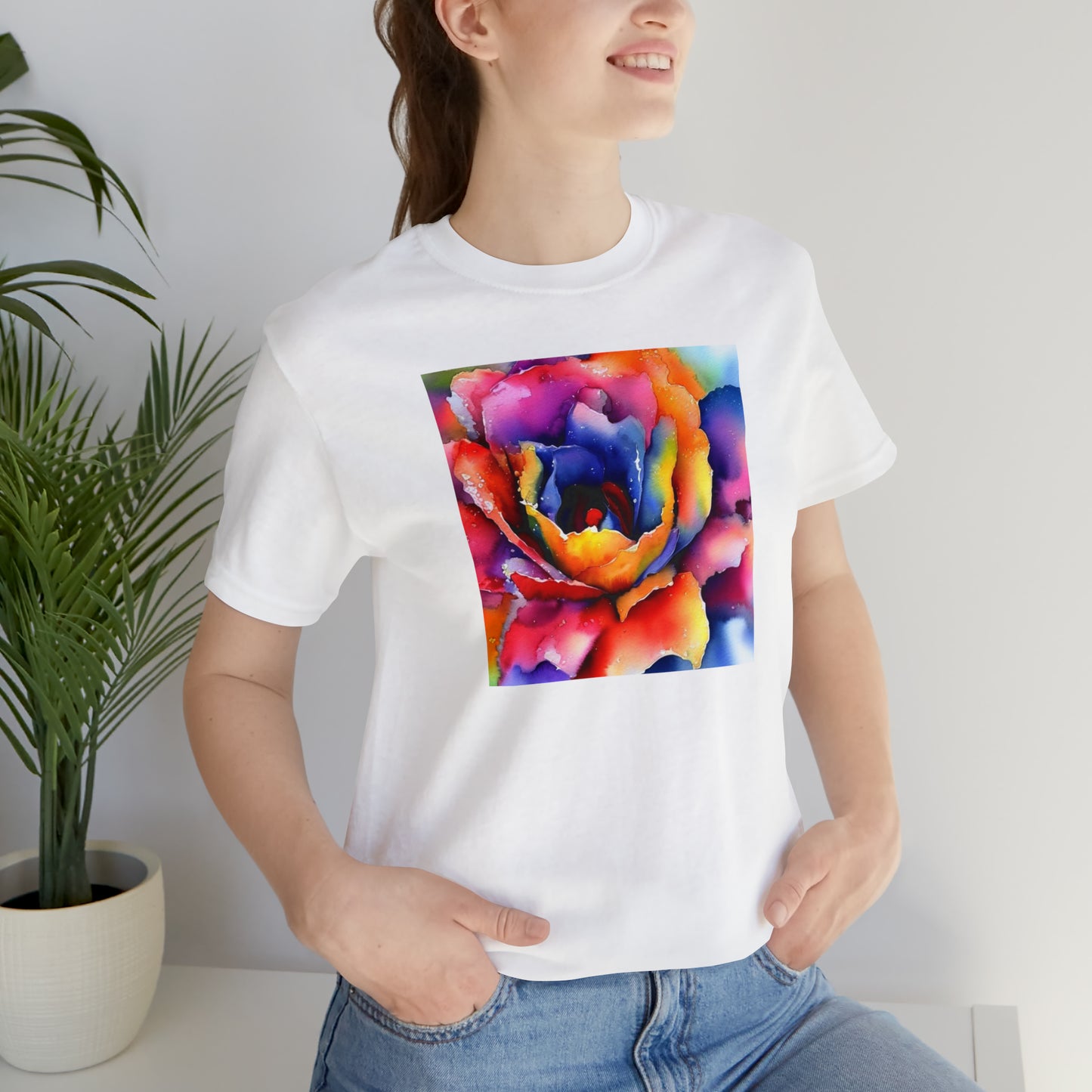 Open Watercolor Flower Tee