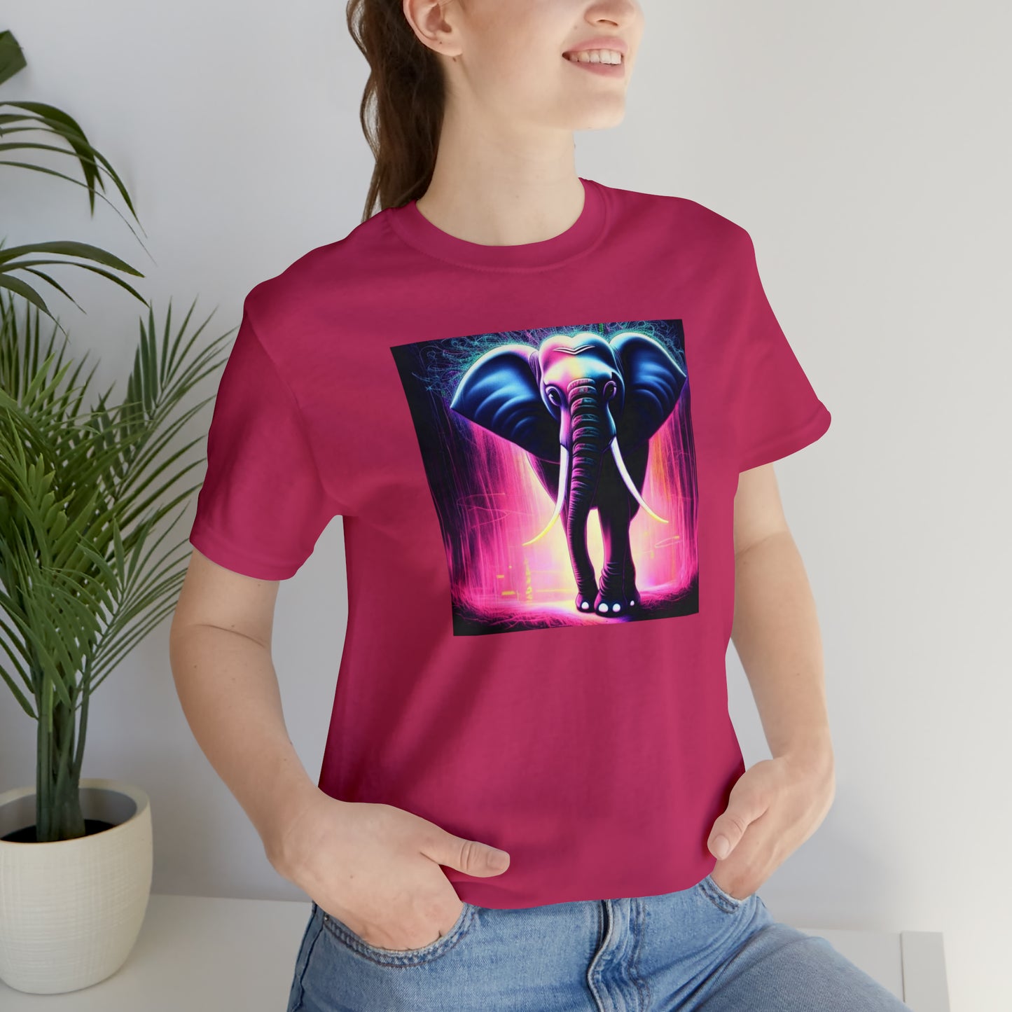 Pink Rain Elephant Tee