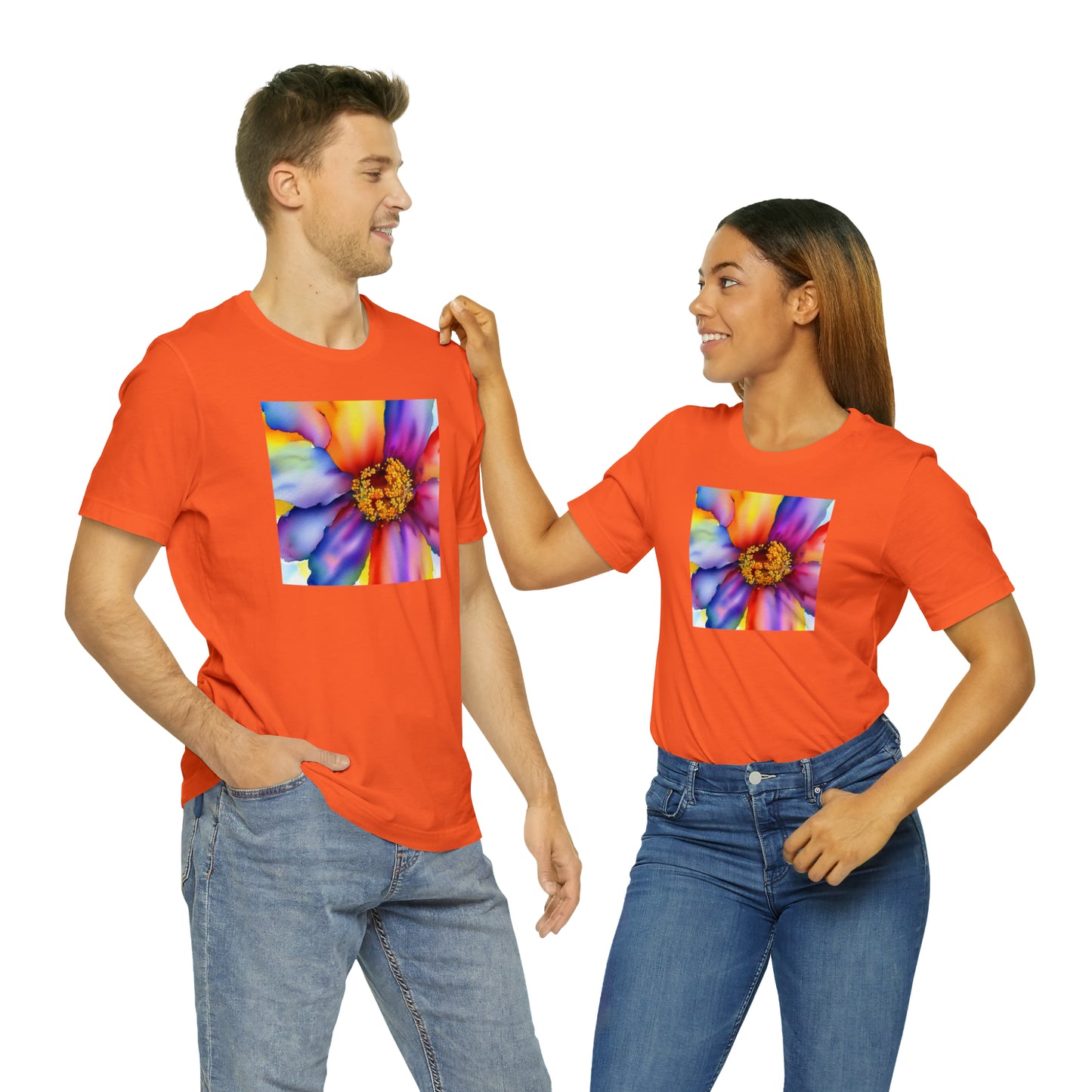 Colorful Open Flower Tee