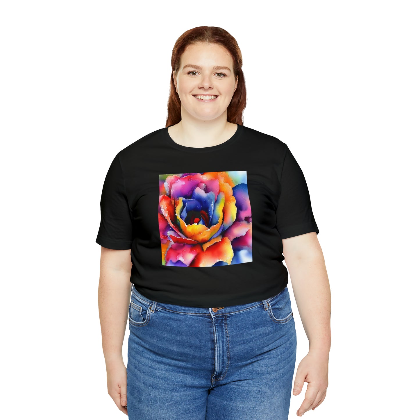 Open Watercolor Flower Tee