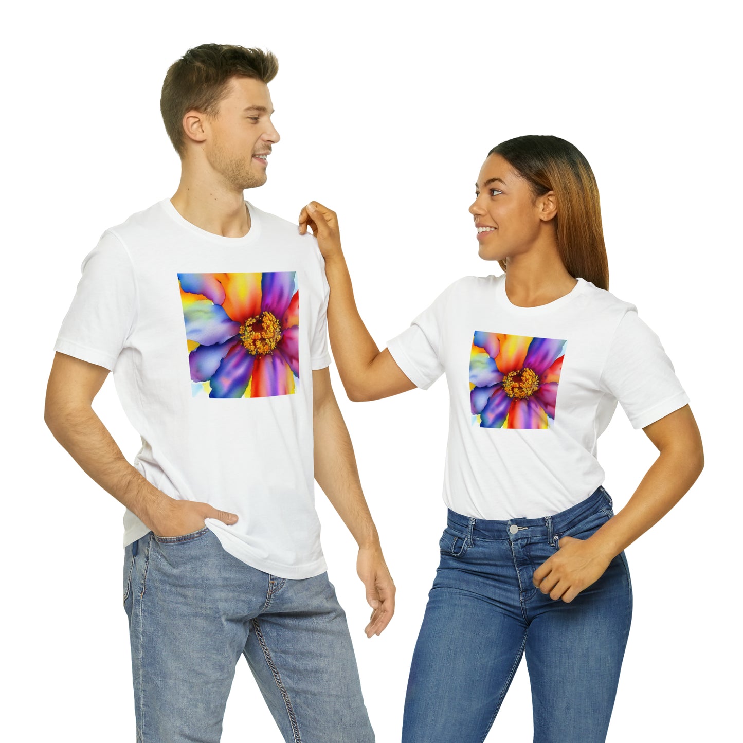 Colorful Open Flower Tee
