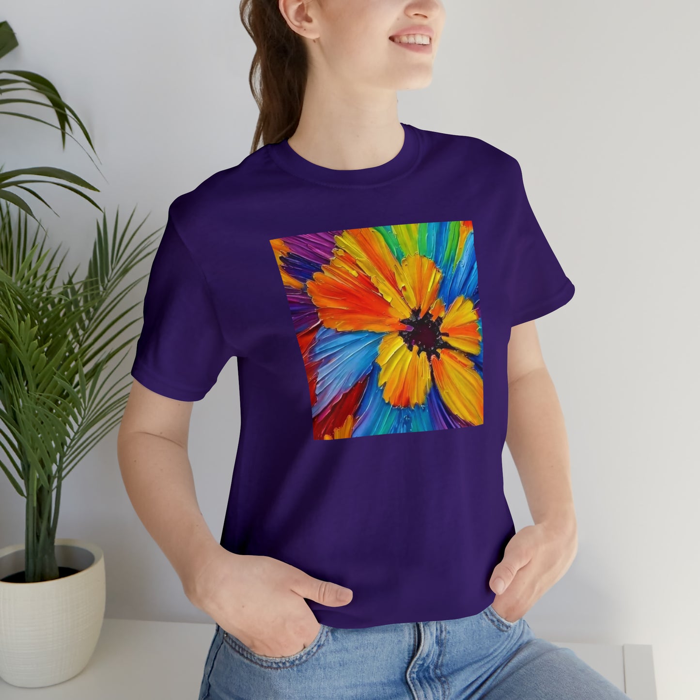 Oil Painted Flower Tee