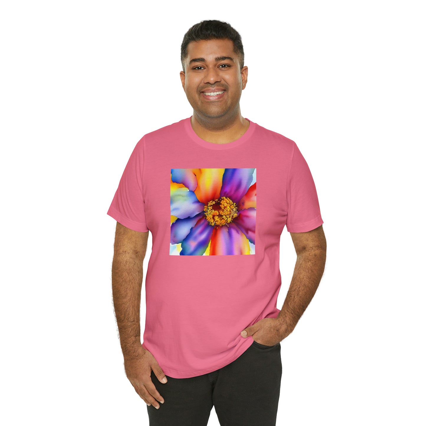 Colorful Open Flower Tee