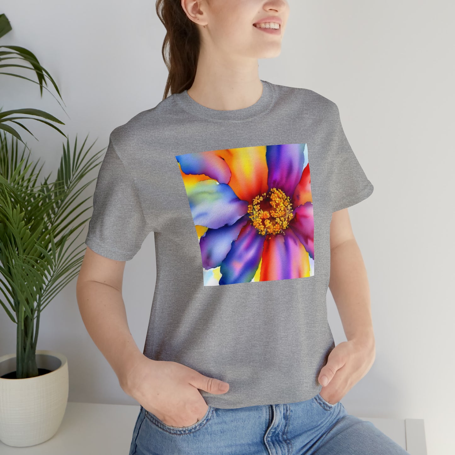 Colorful Open Flower Tee