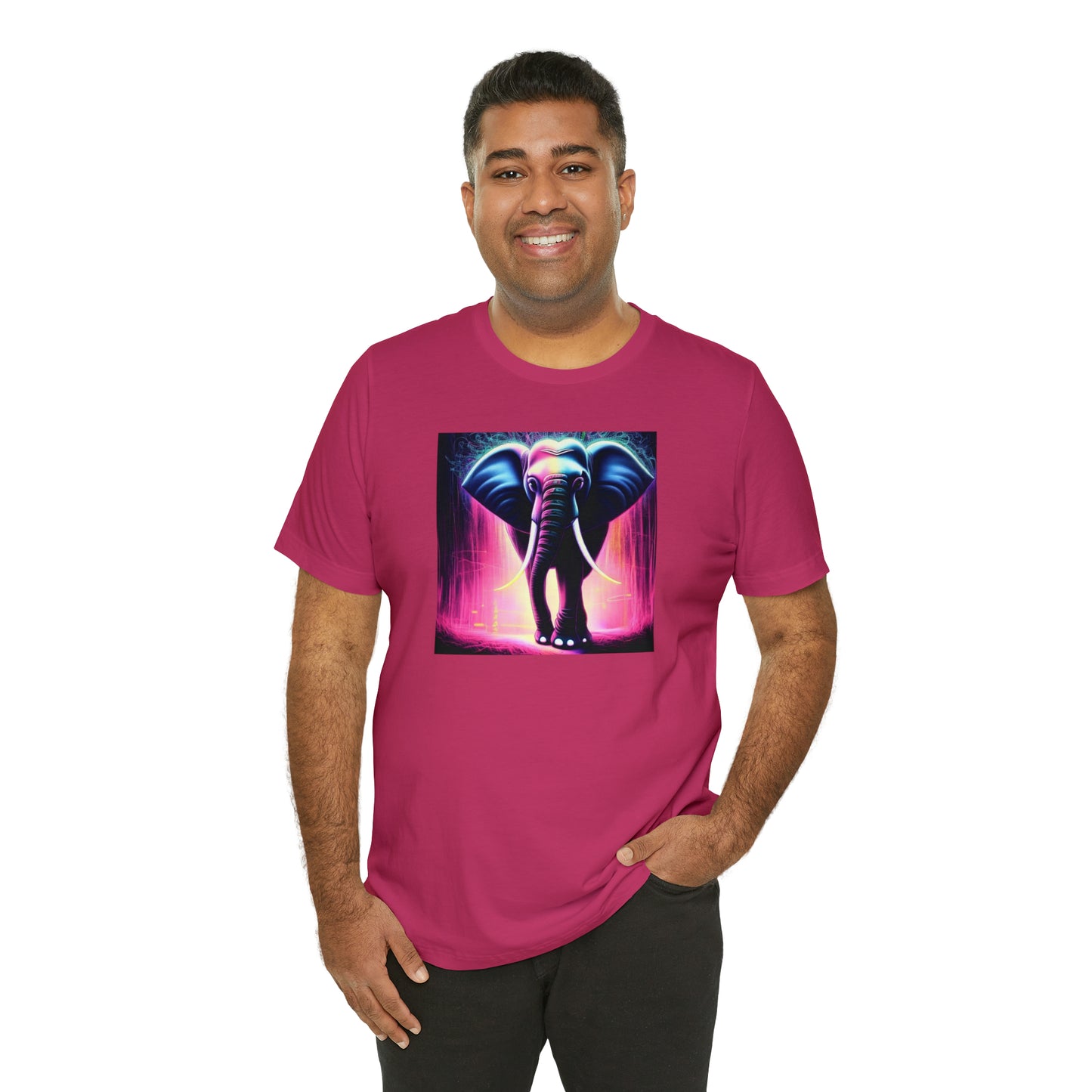 Pink Rain Elephant Tee
