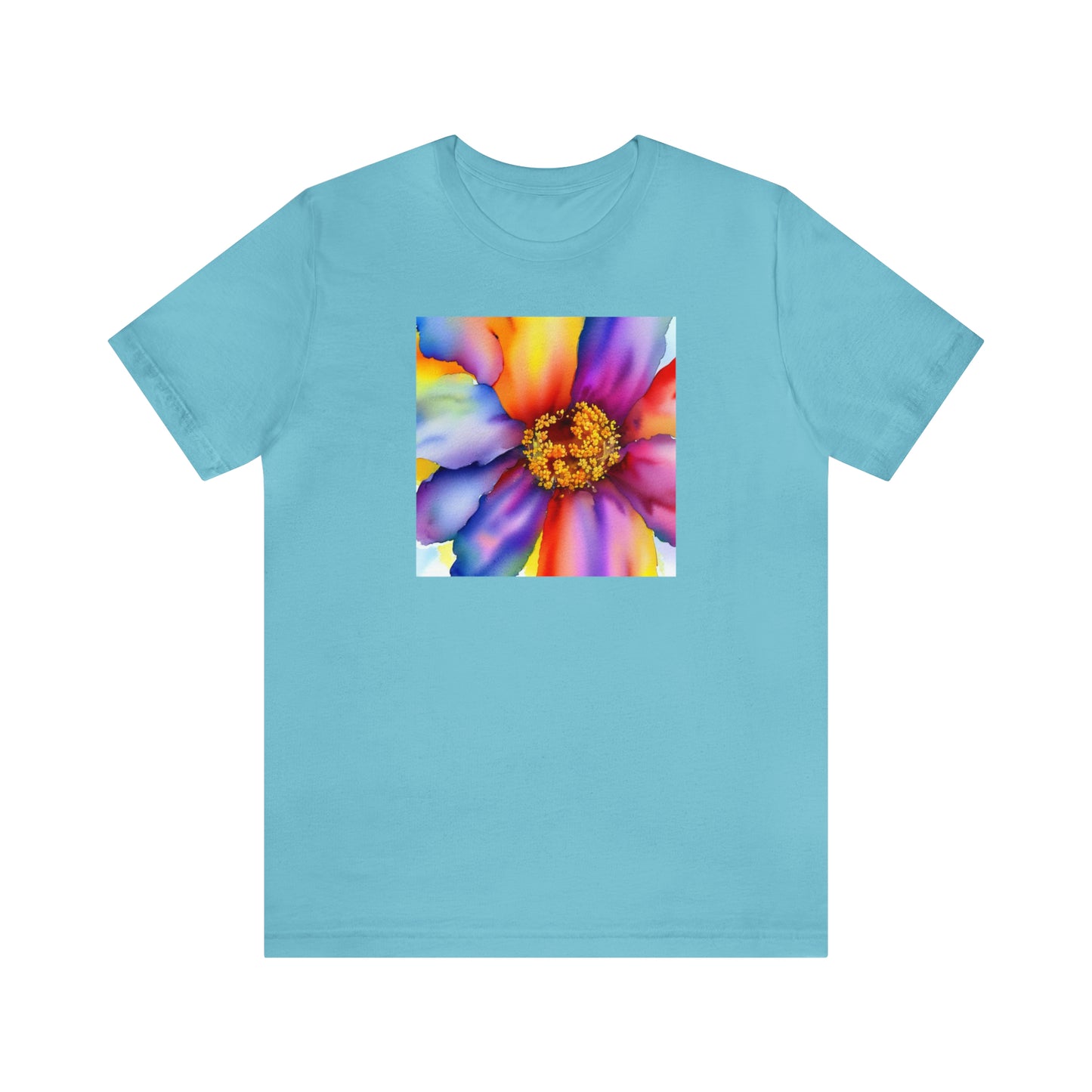 Colorful Open Flower Tee