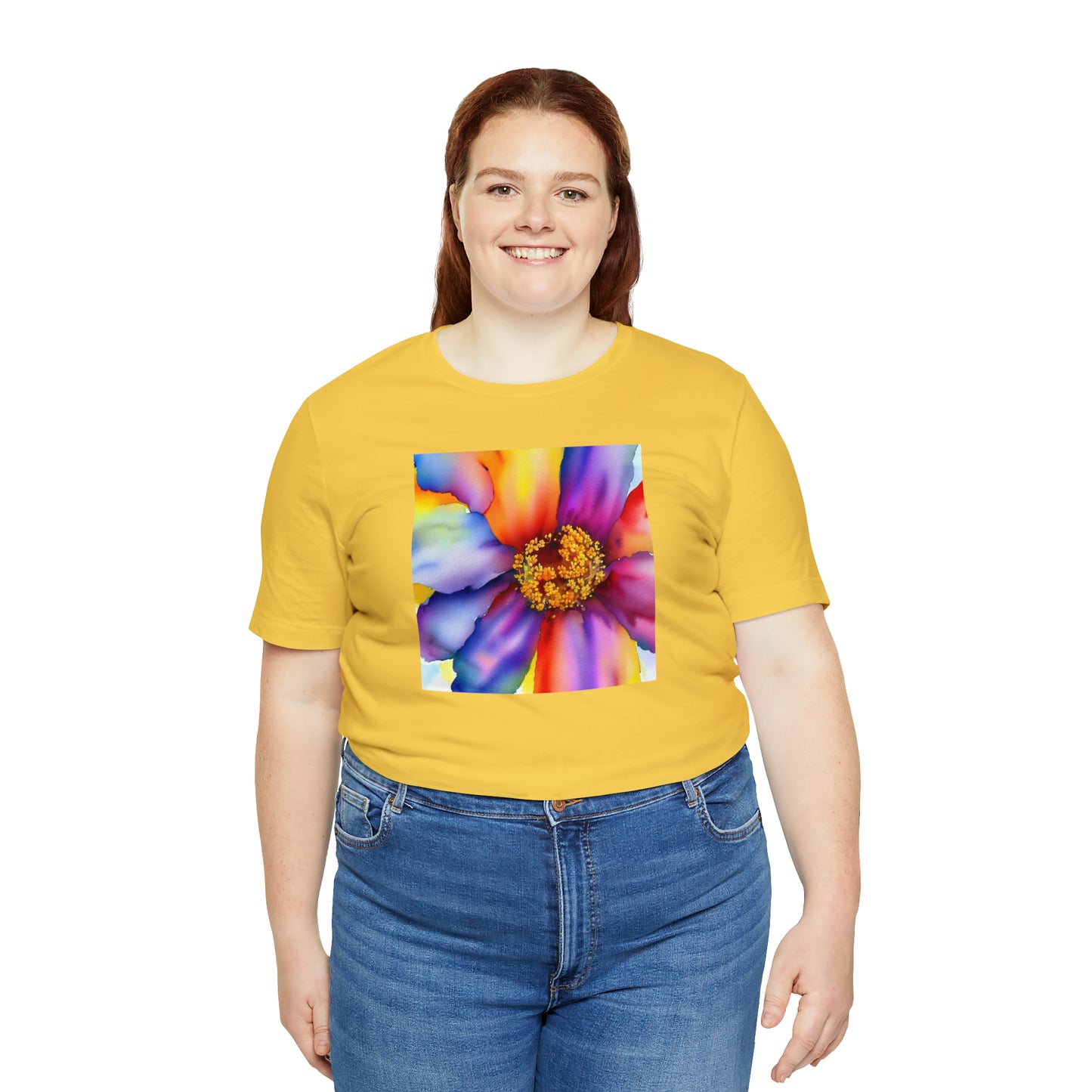 Colorful Open Flower Tee