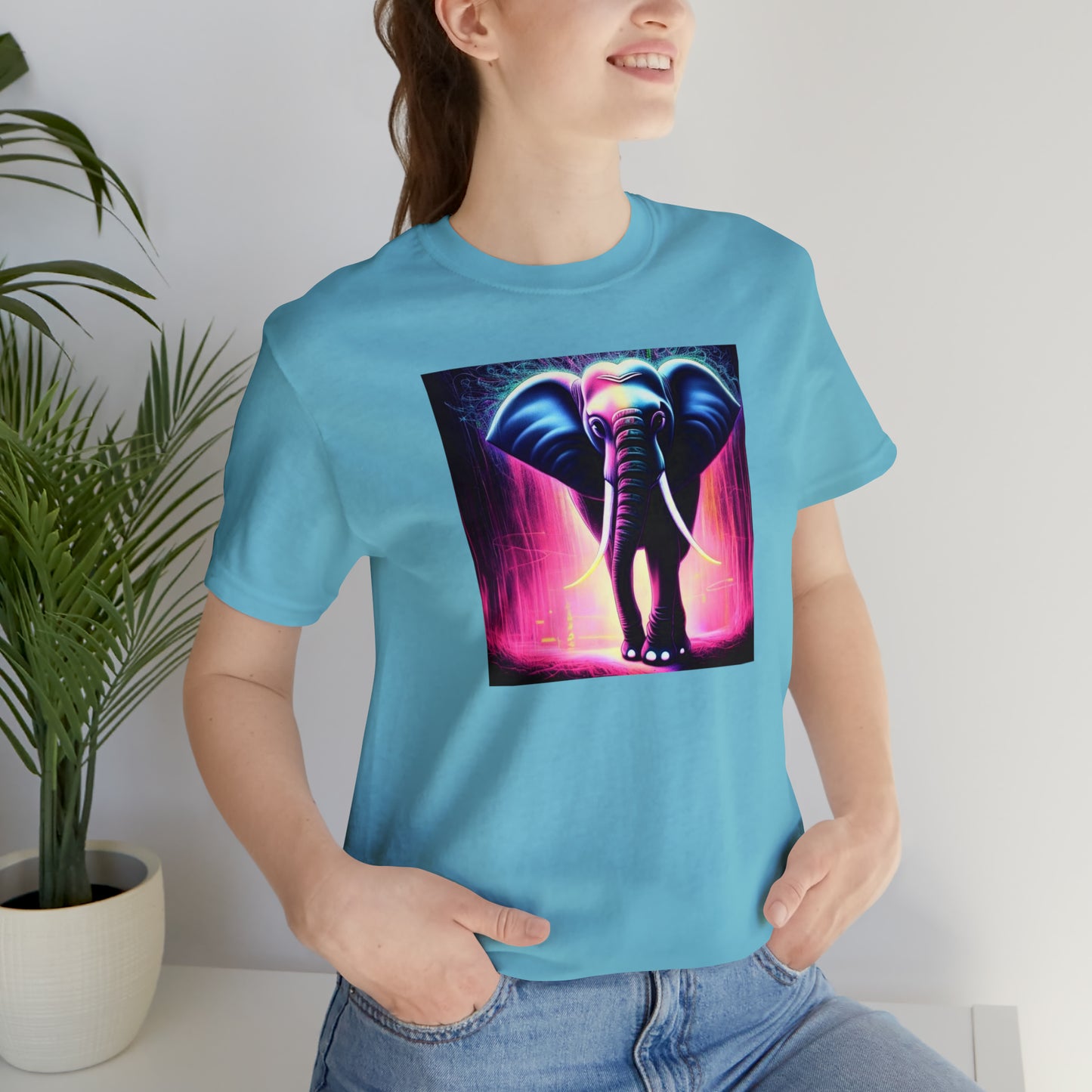Pink Rain Elephant Tee