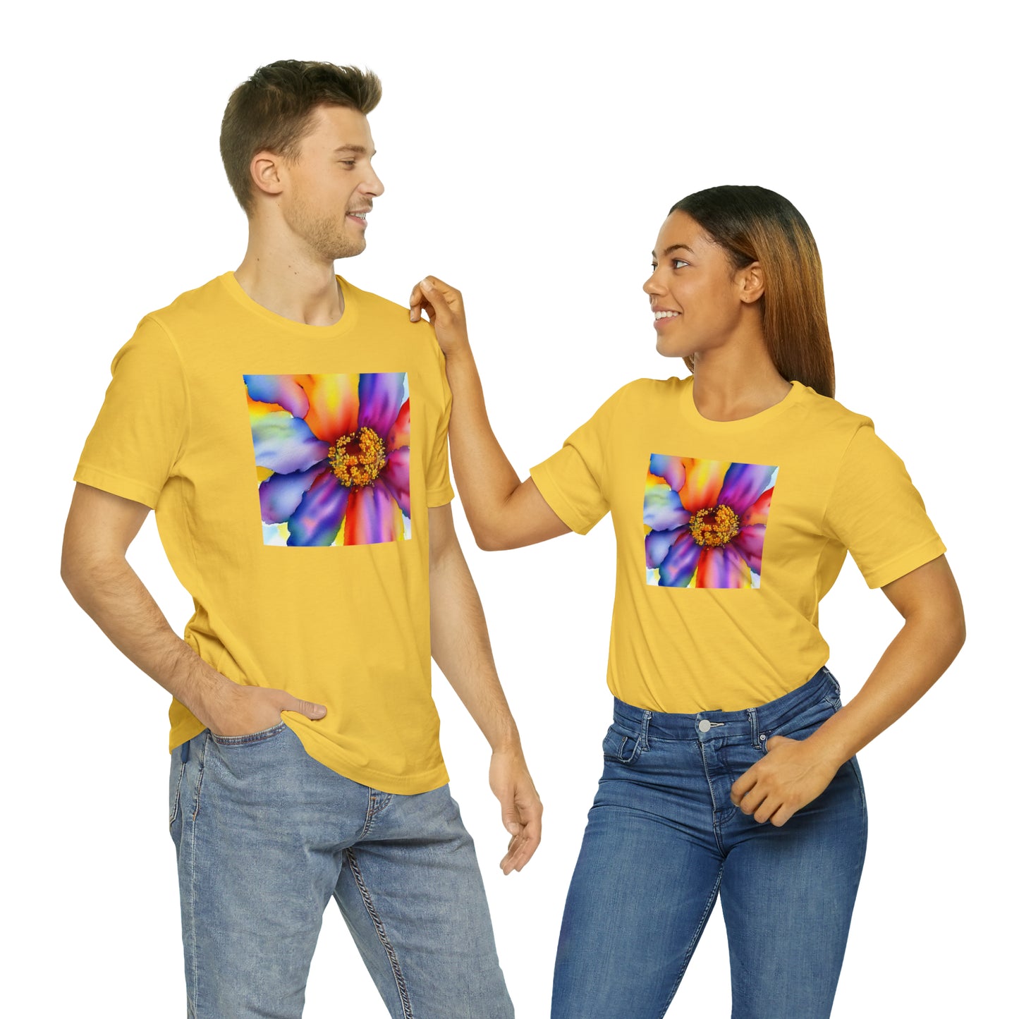 Colorful Open Flower Tee