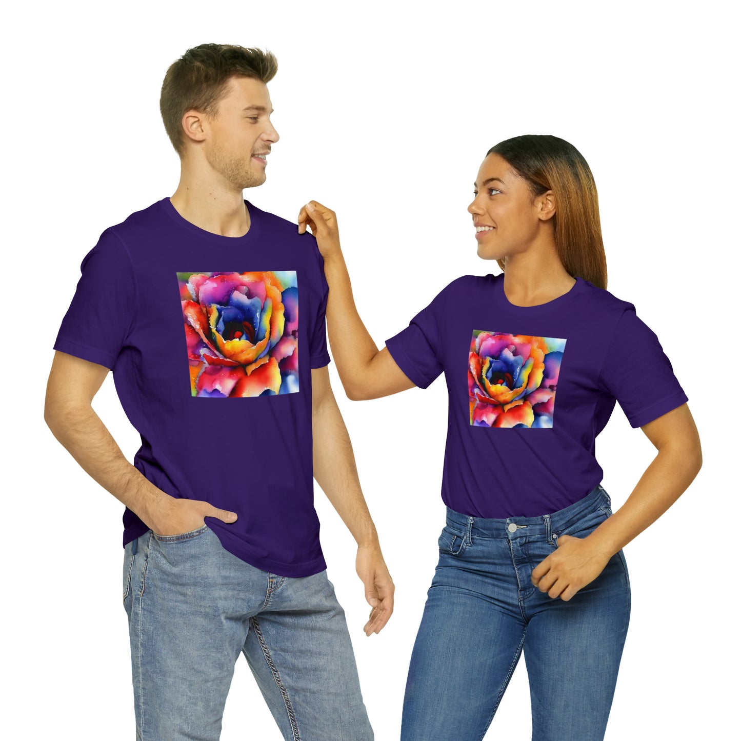 Open Watercolor Flower Tee