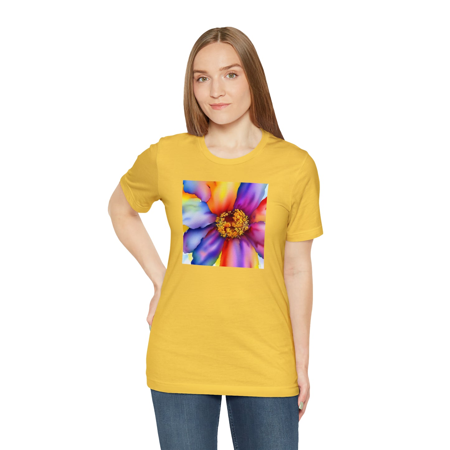 Colorful Open Flower Tee