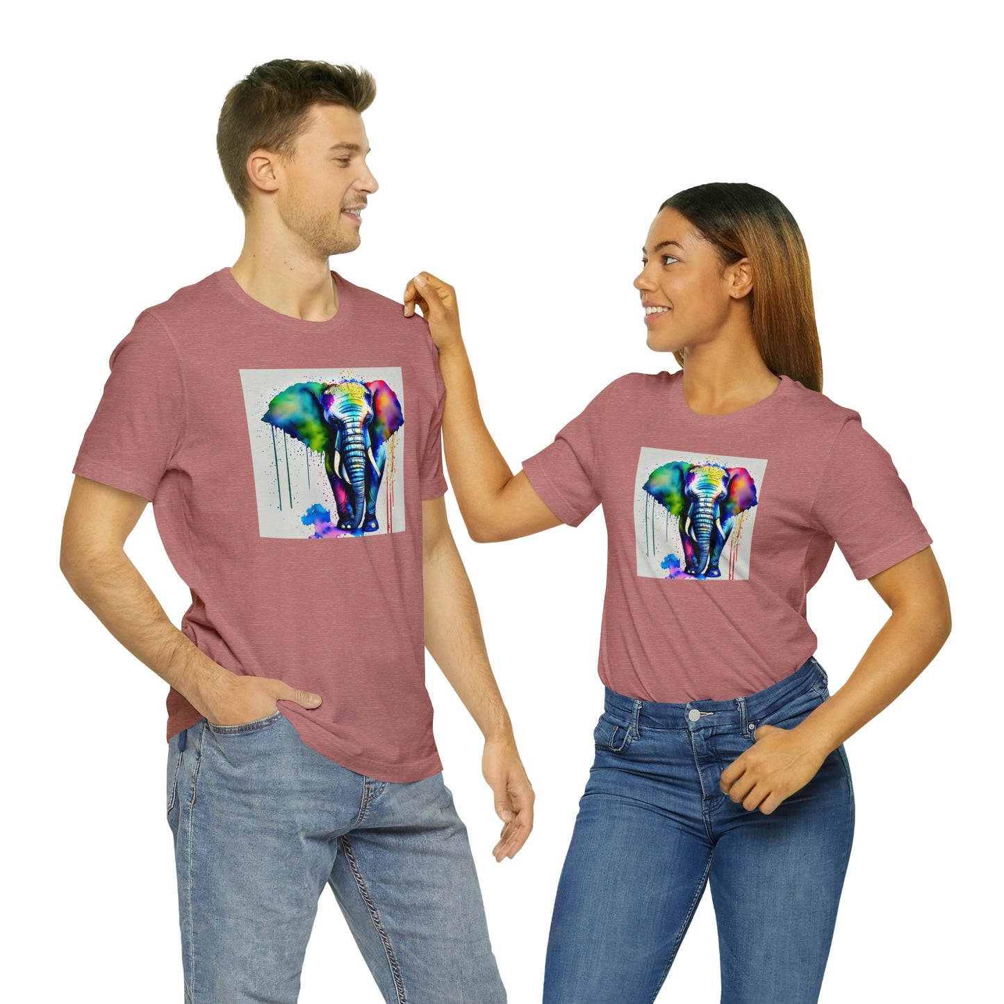 Dripping Watercolor Elephant Tee