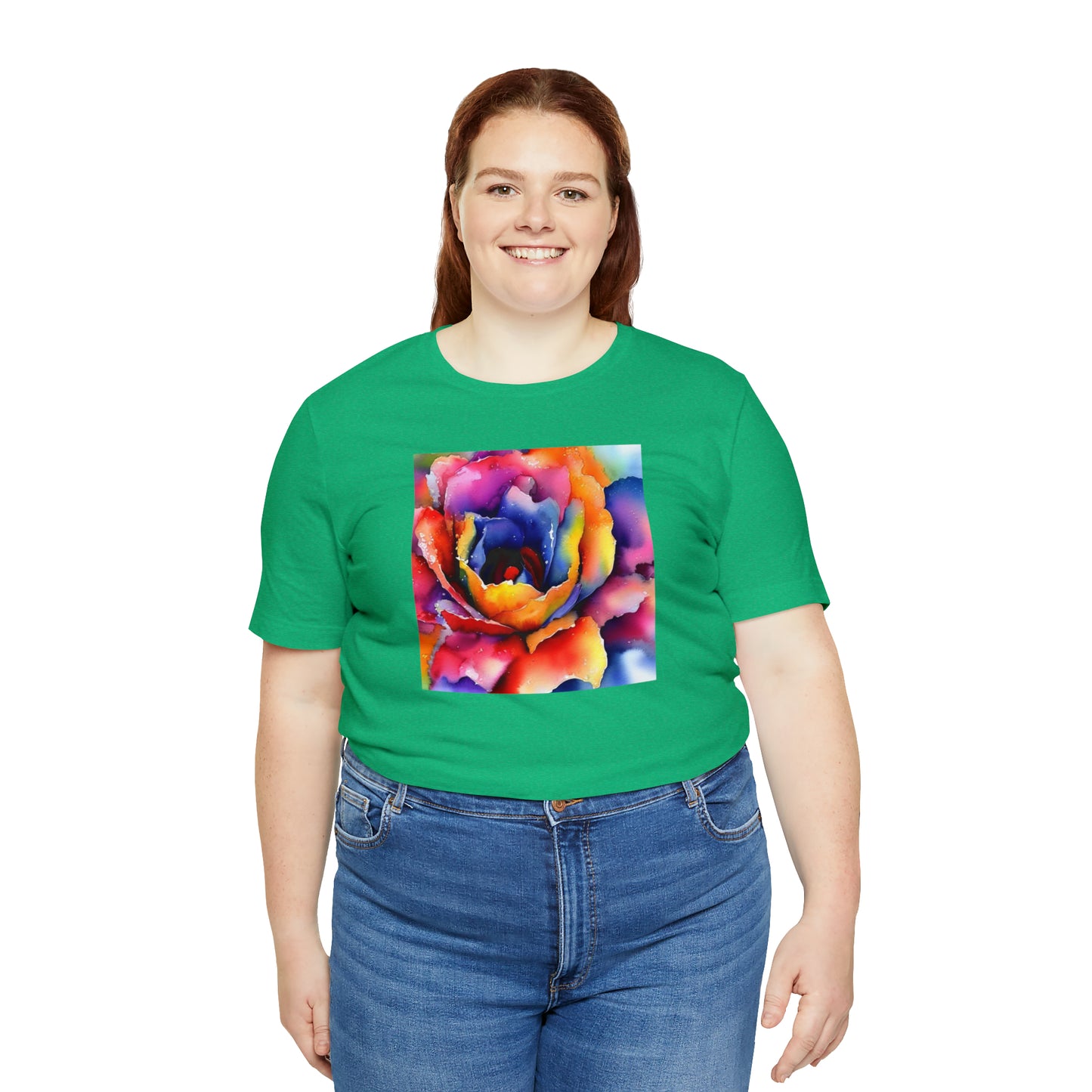Open Watercolor Flower Tee