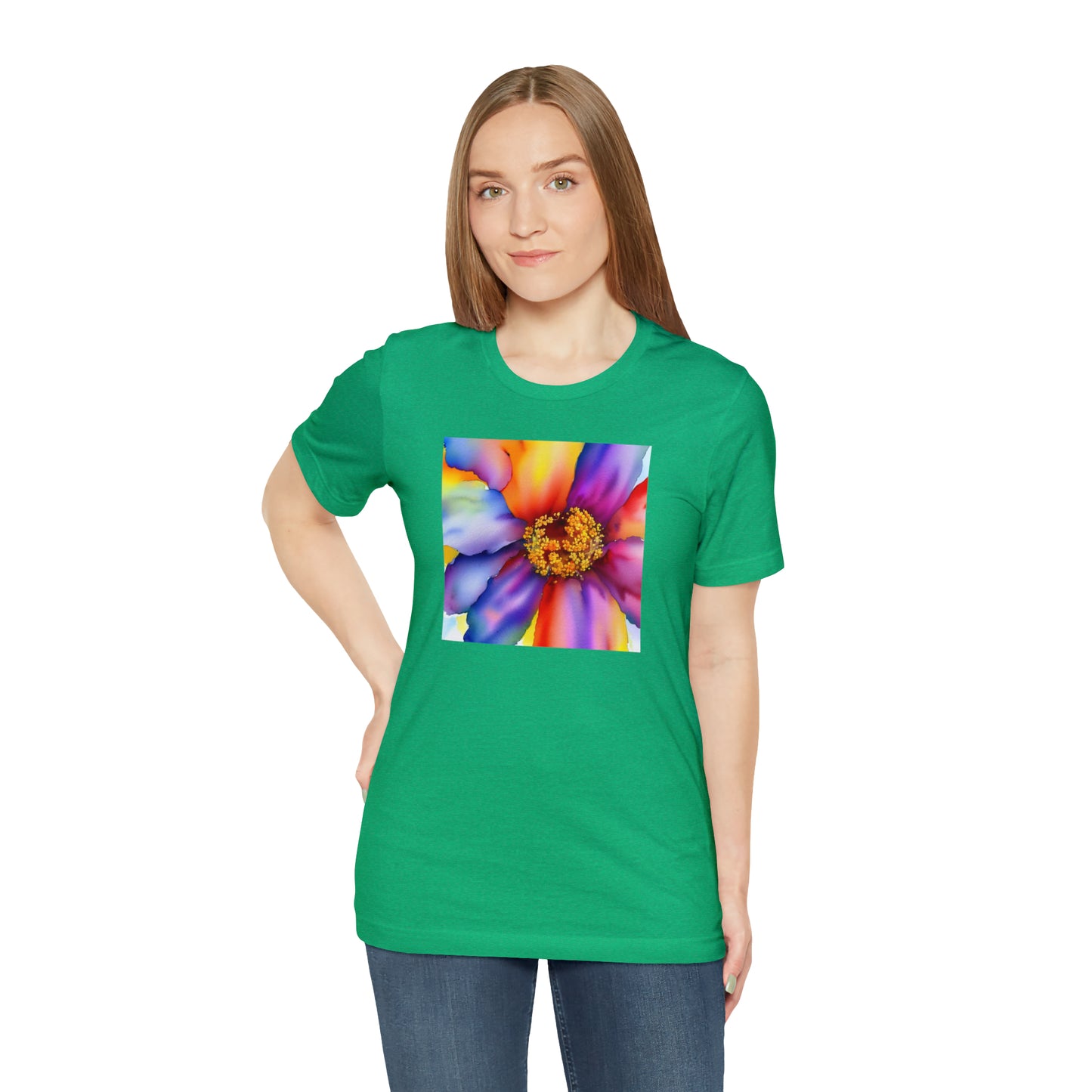 Colorful Open Flower Tee