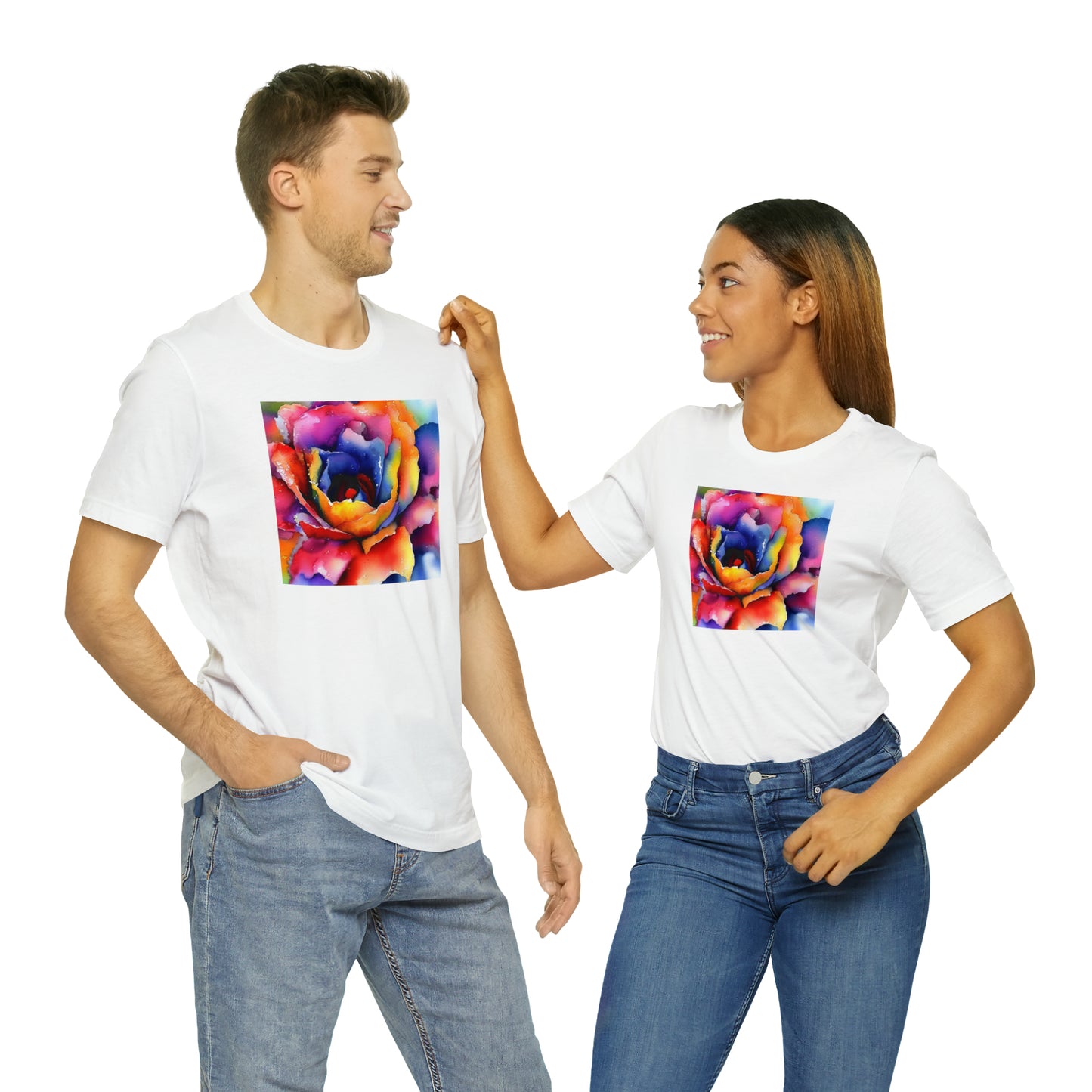 Open Watercolor Flower Tee