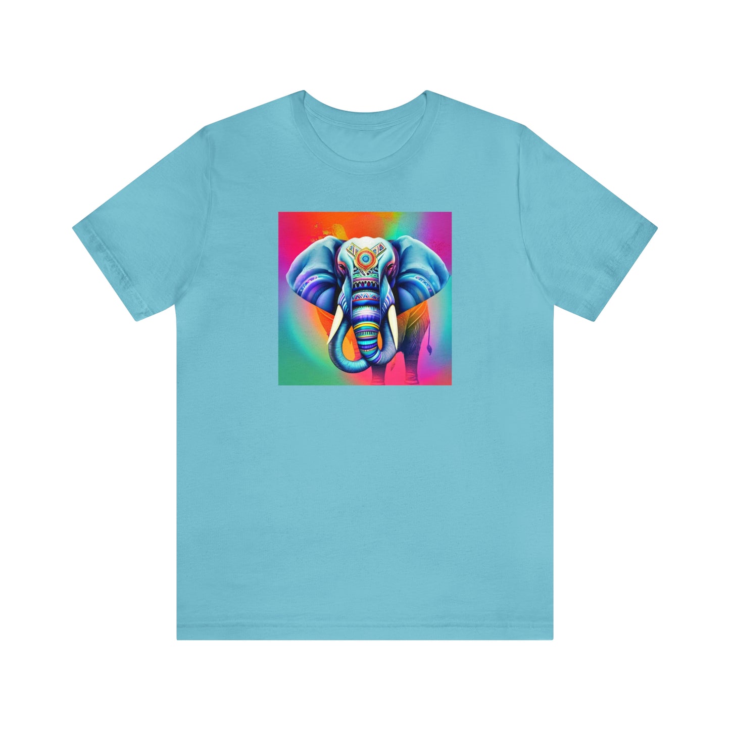 Decorated Elephant Ranibow Tee