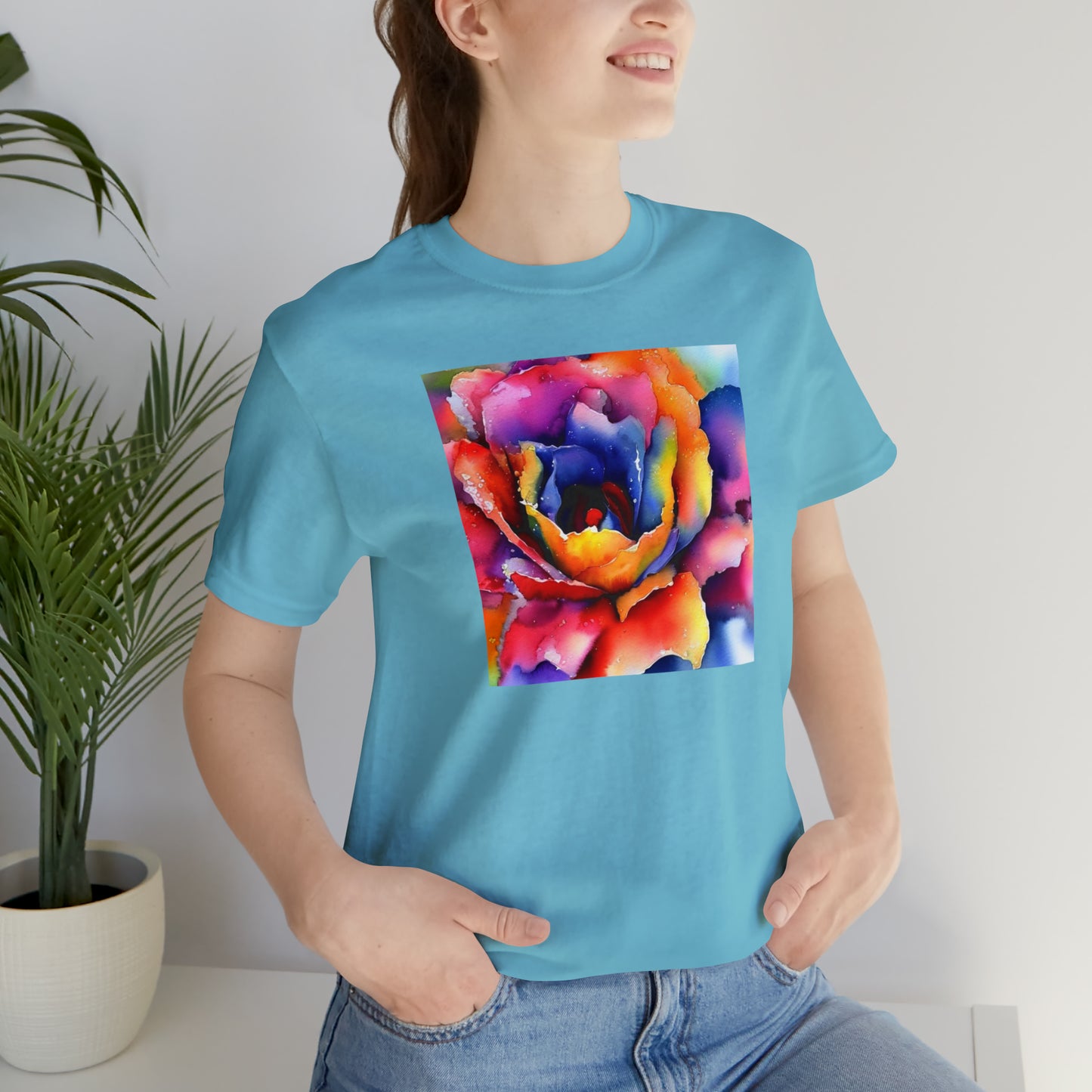 Open Watercolor Flower Tee