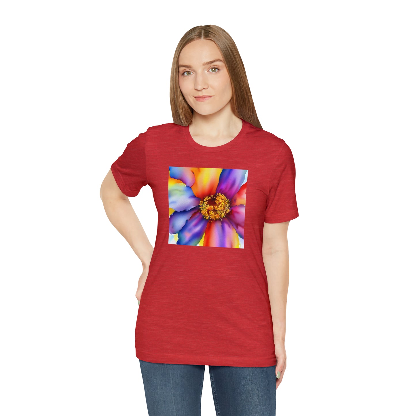Colorful Open Flower Tee