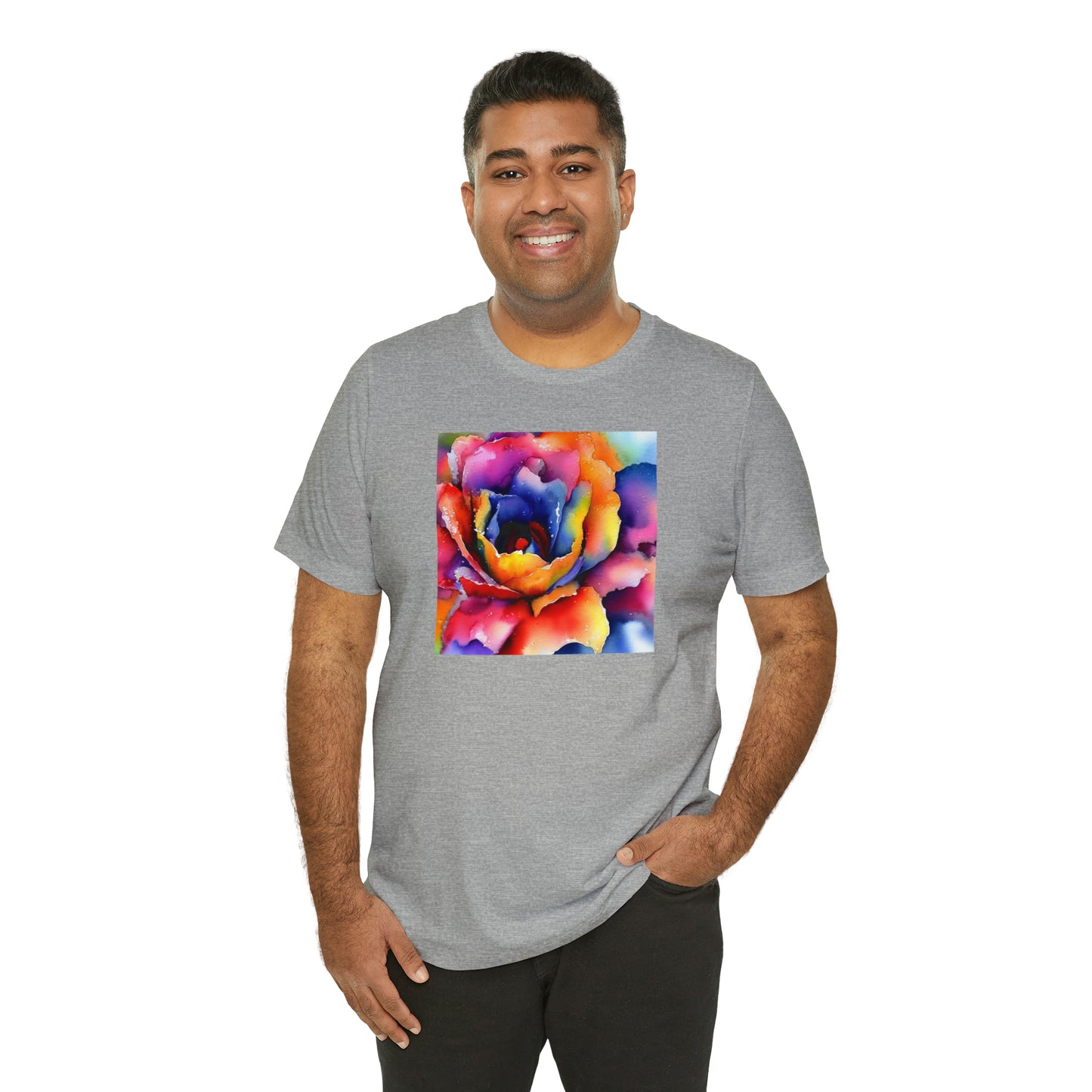 Open Watercolor Flower Tee
