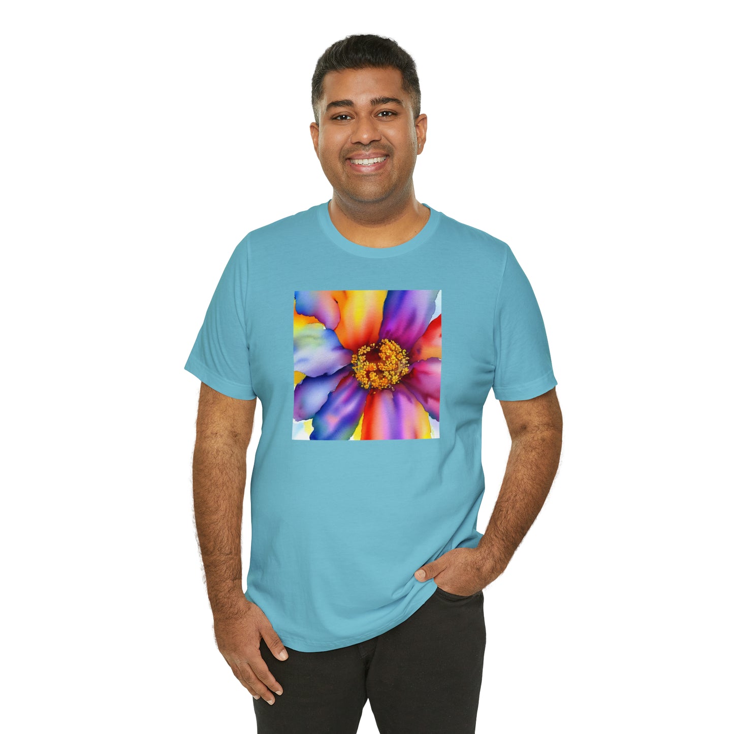 Colorful Open Flower Tee