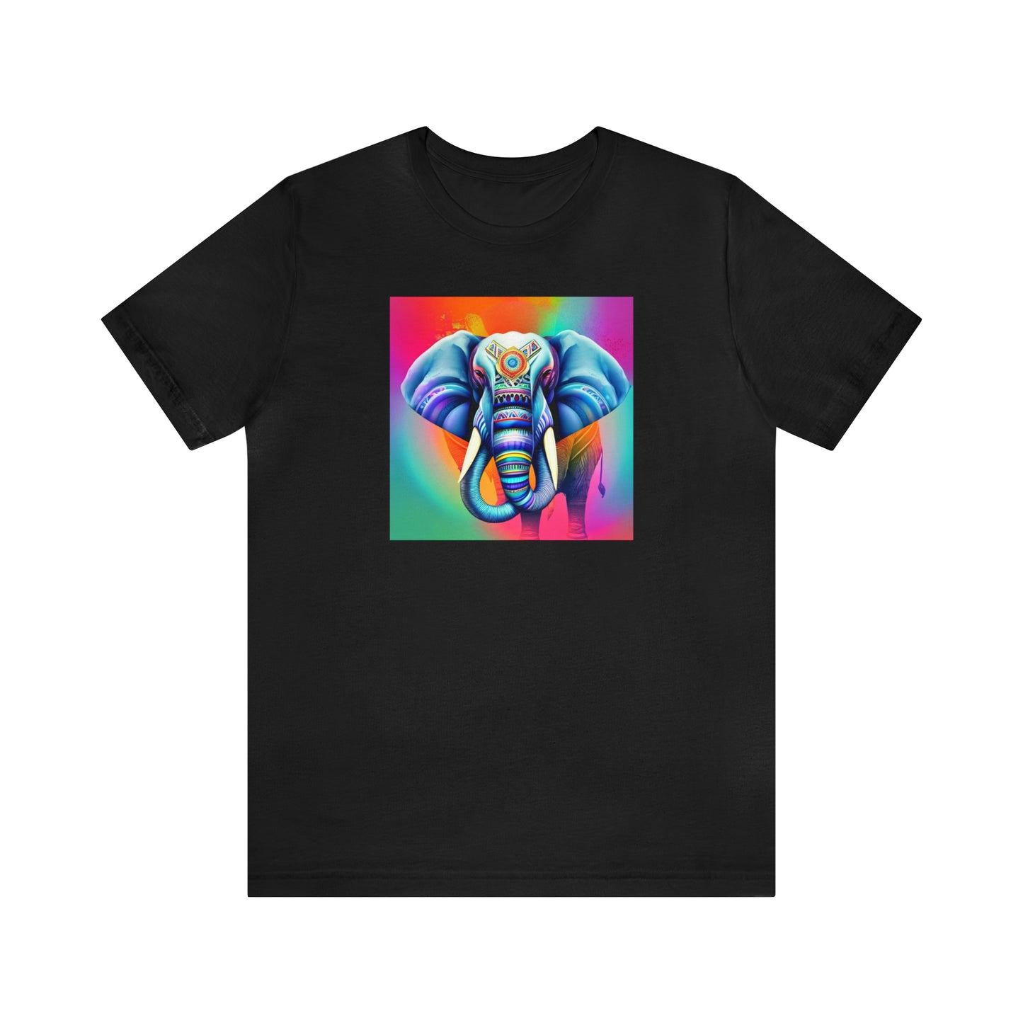 Decorated Elephant Ranibow Tee