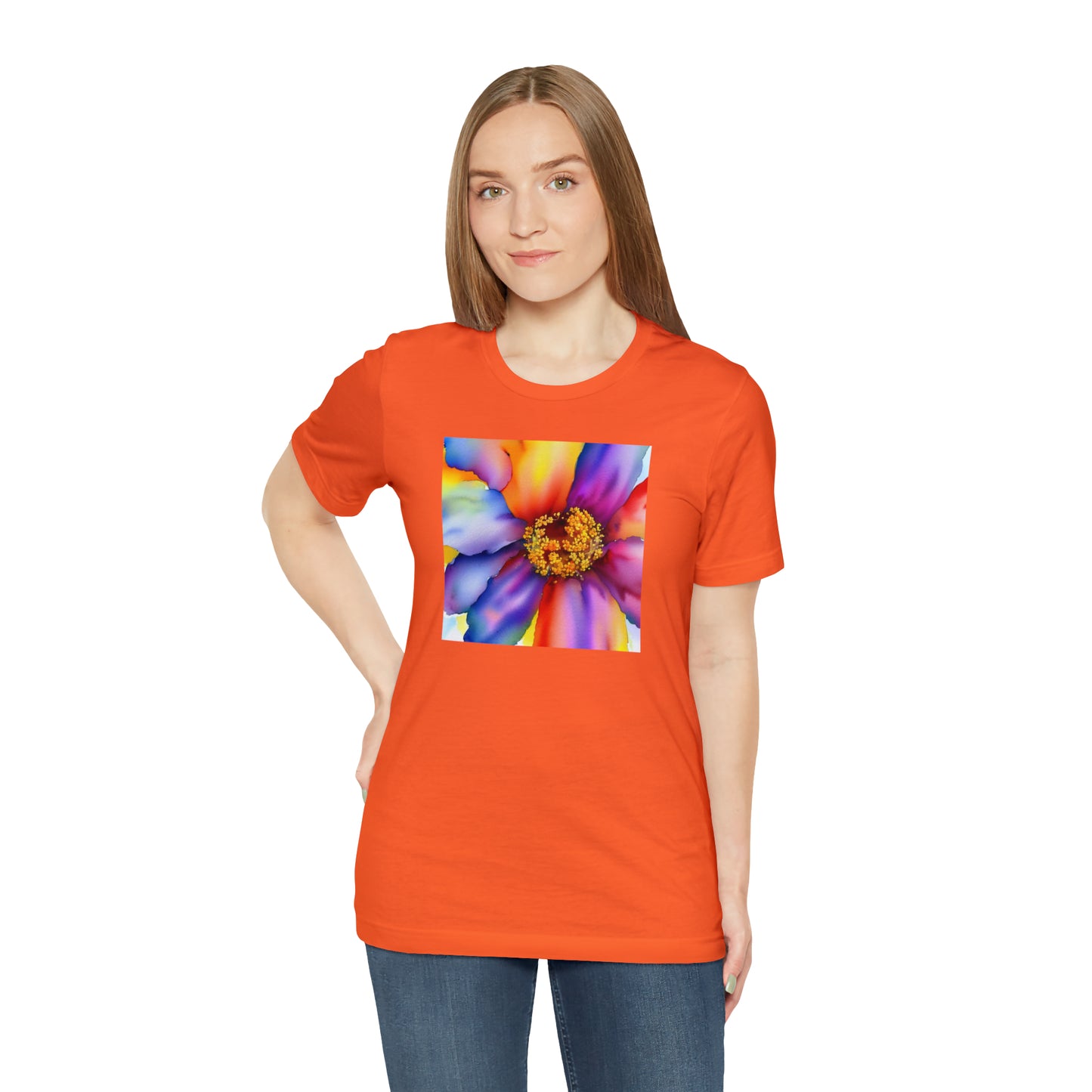 Colorful Open Flower Tee