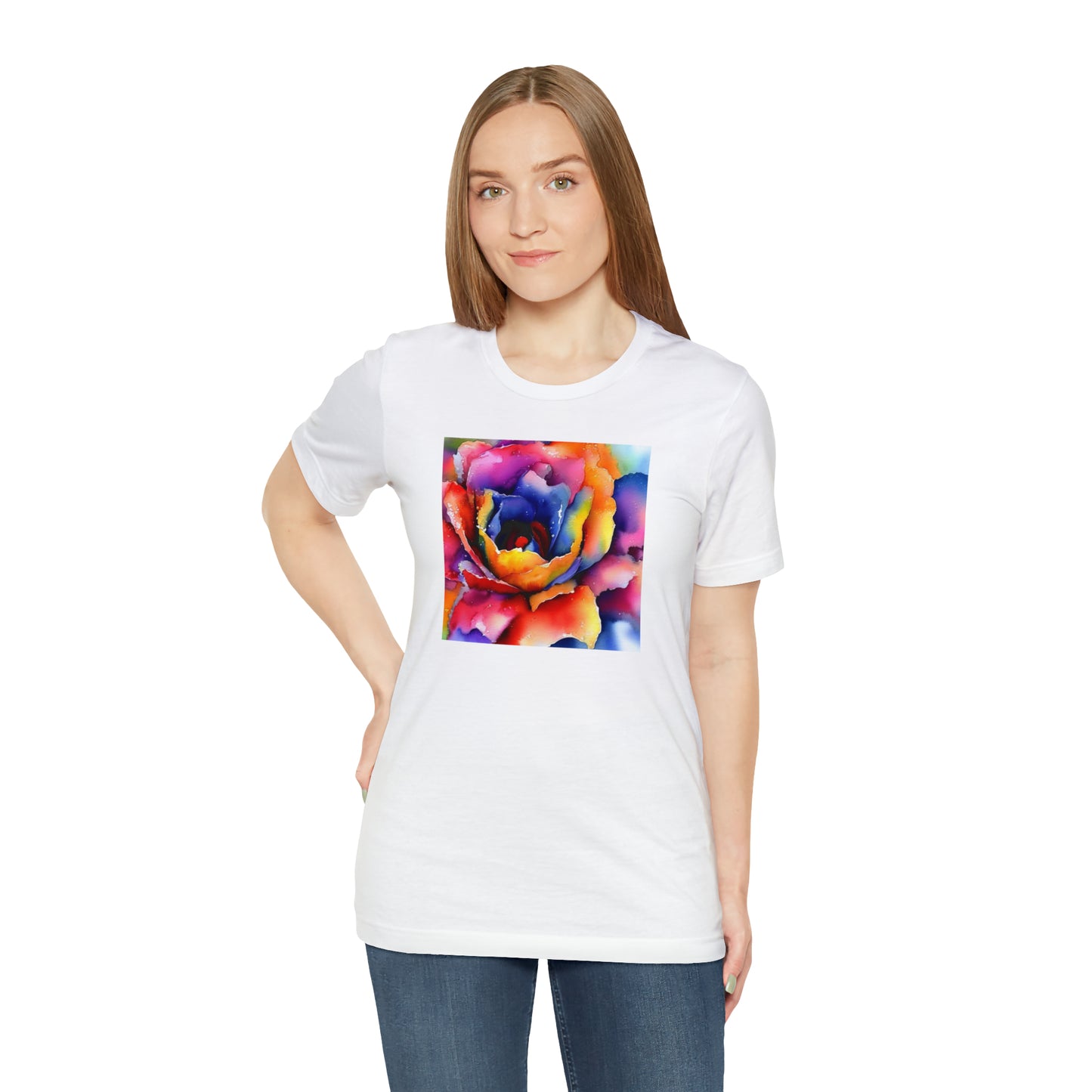 Open Watercolor Flower Tee