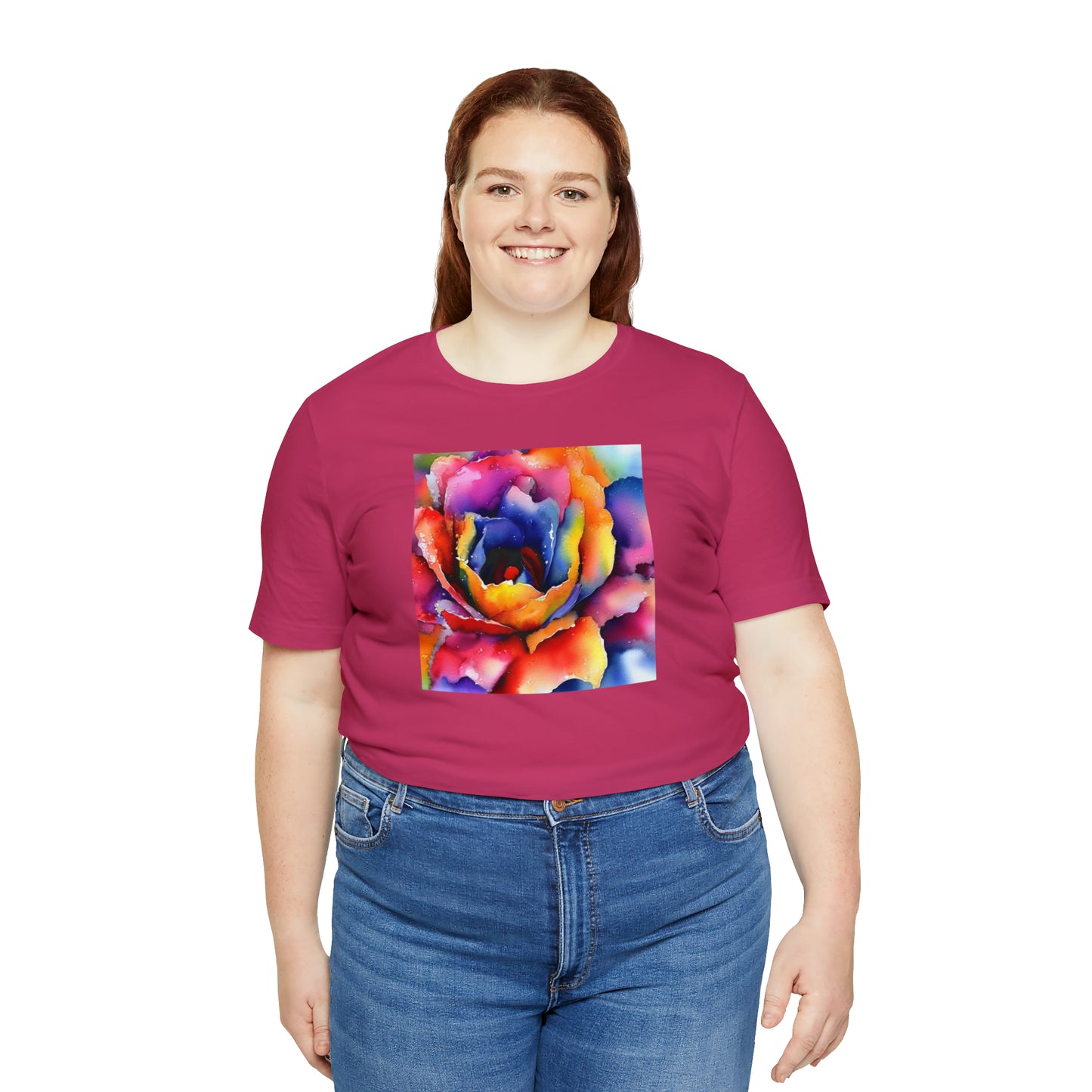 Open Watercolor Flower Tee