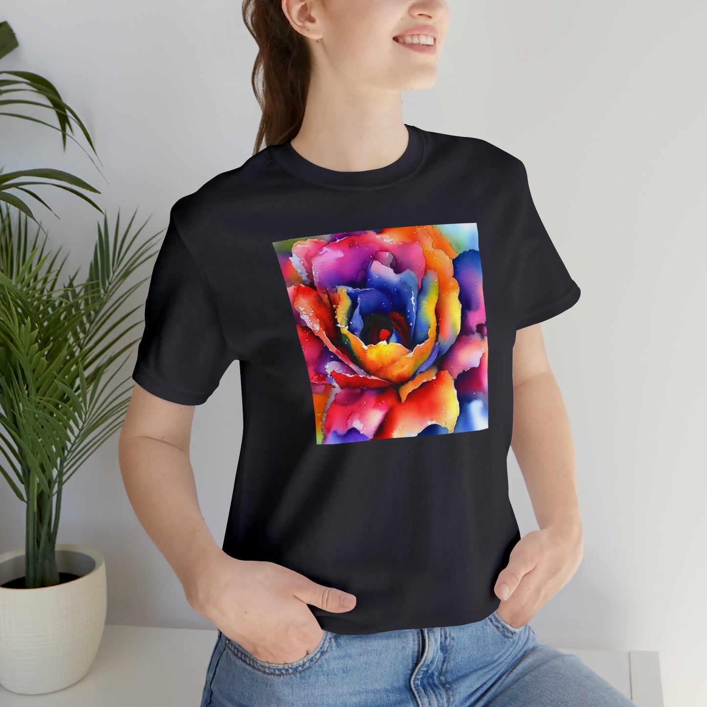 Open Watercolor Flower Tee