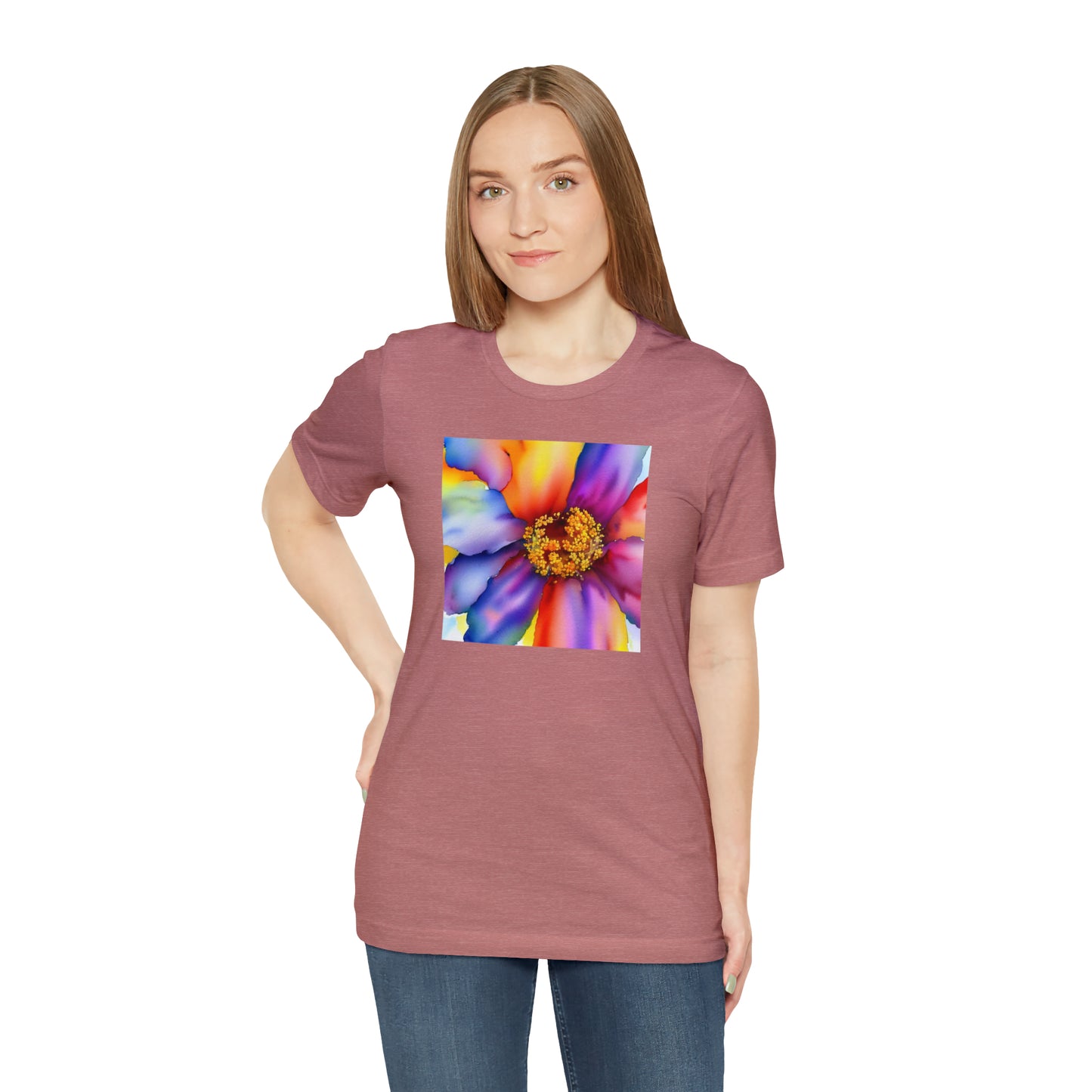 Colorful Open Flower Tee