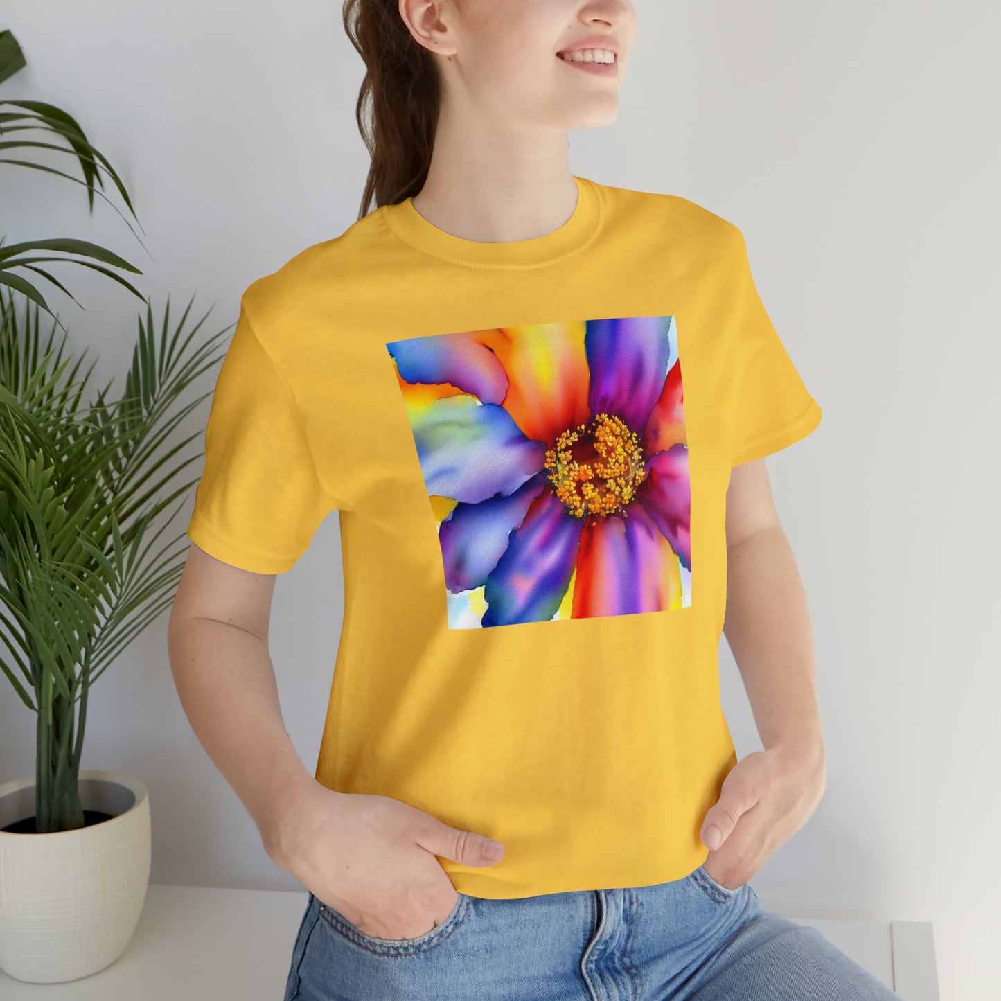 Colorful Open Flower Tee