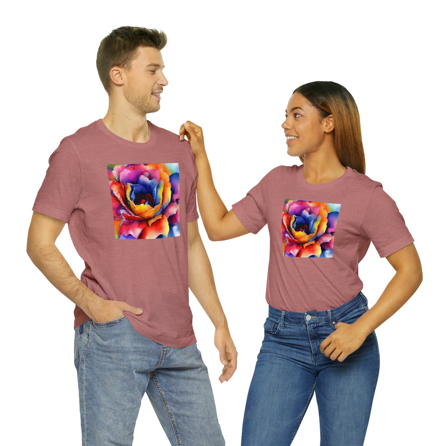 Open Watercolor Flower Tee